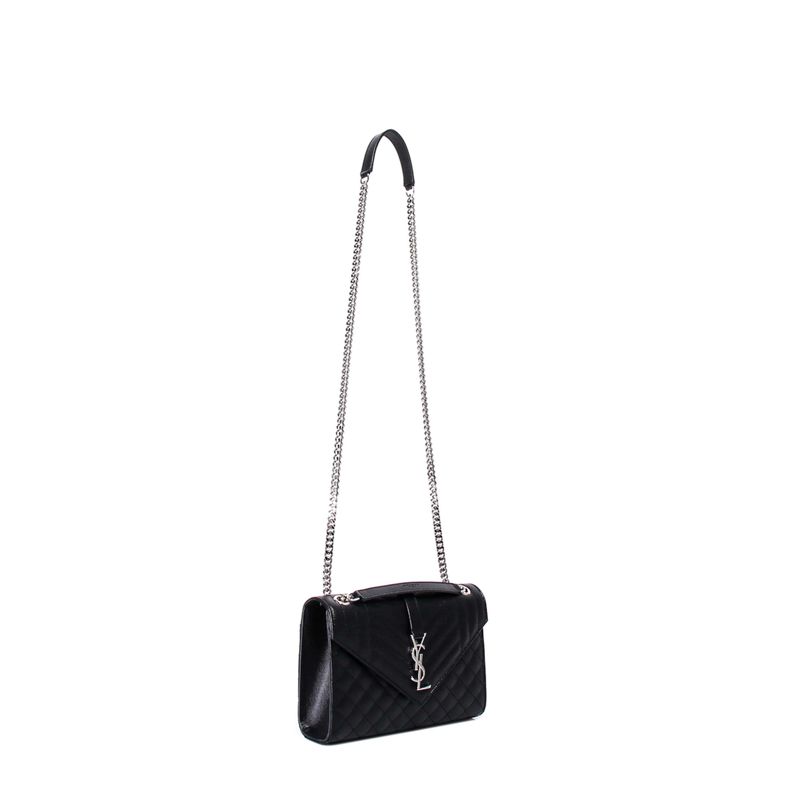 Loulou Large Leather Crossbody Bags - Black