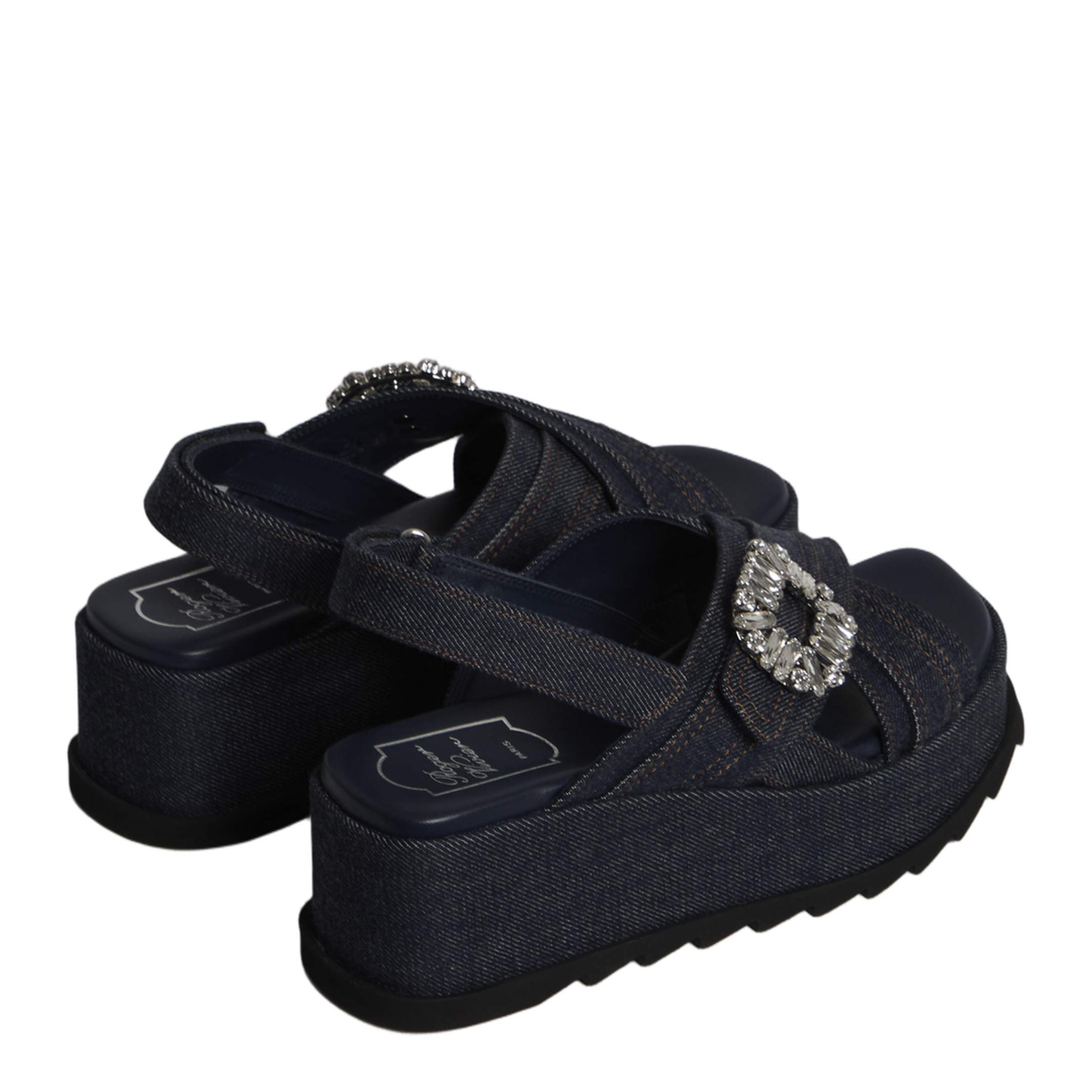 MAYFEYR - Roger Vivier - Denim Wedge Sandals - RVW77544720EMNU820