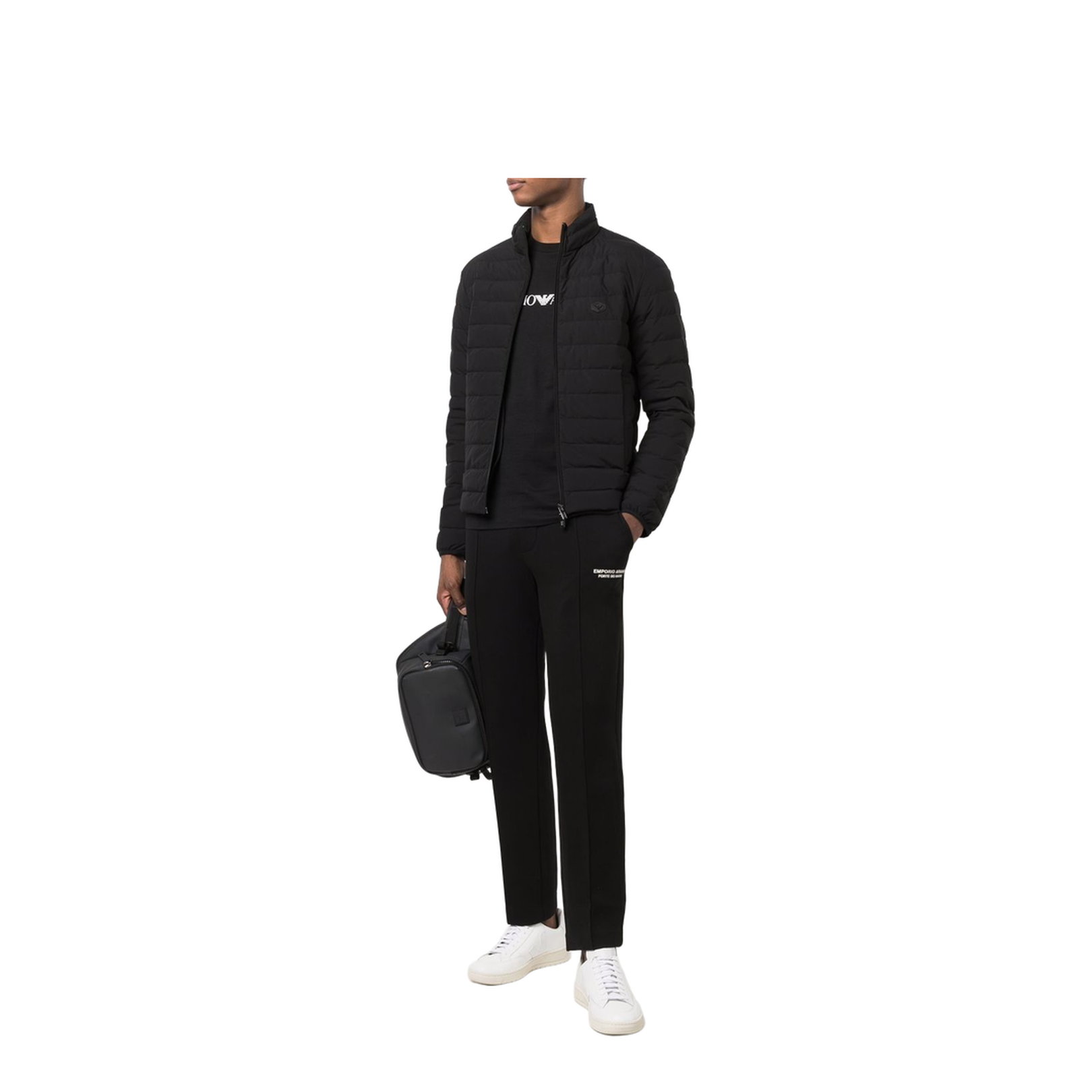 Black Feather Down Padded Jacket