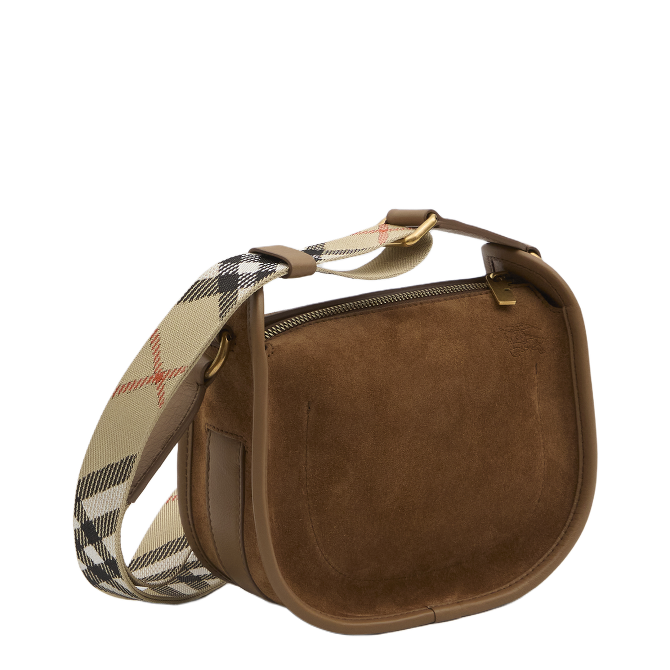 Mini B Clip Suede Messenger Bag - Hazel Brown