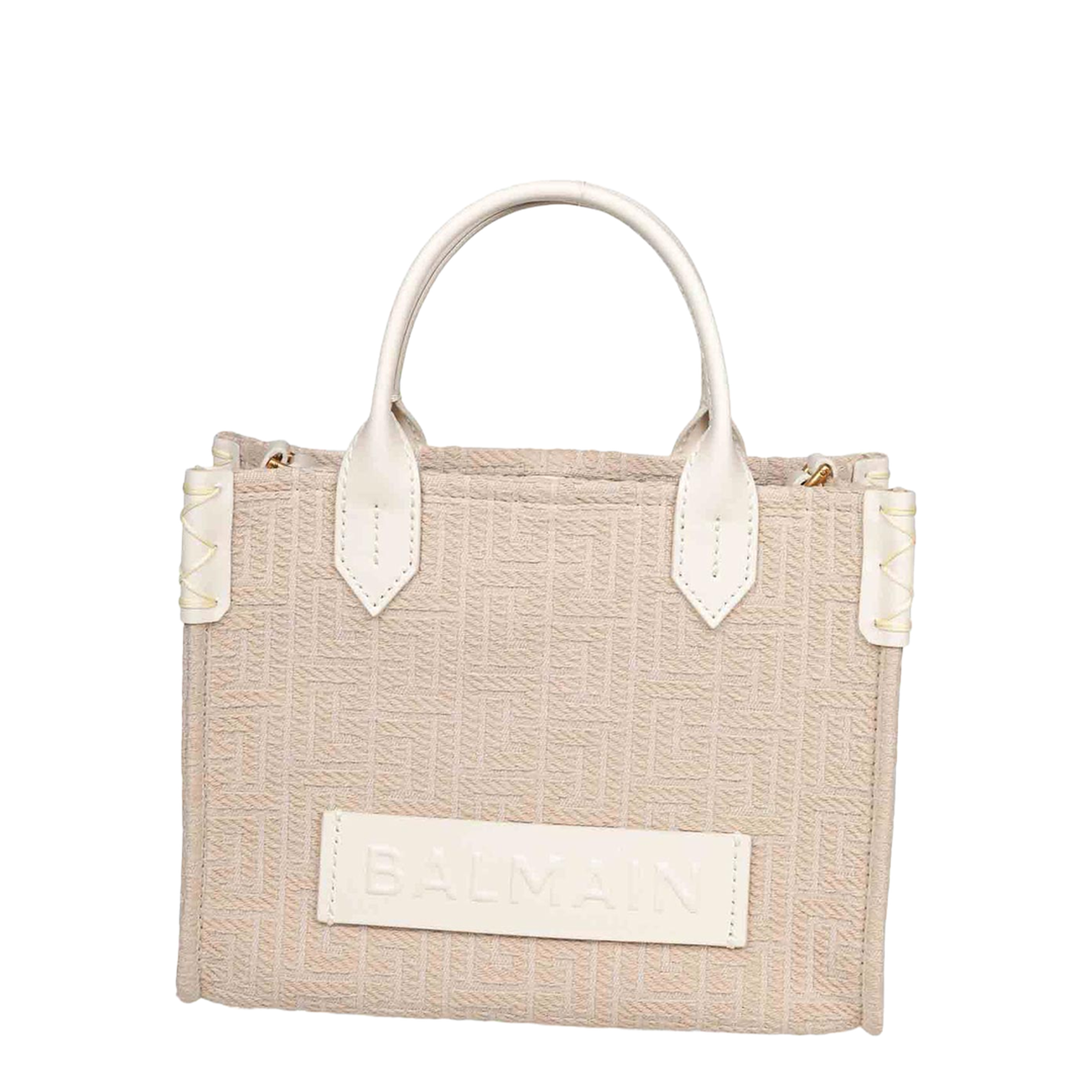 B-Army Small Monogrammed Canvas and Leather Tote Bag