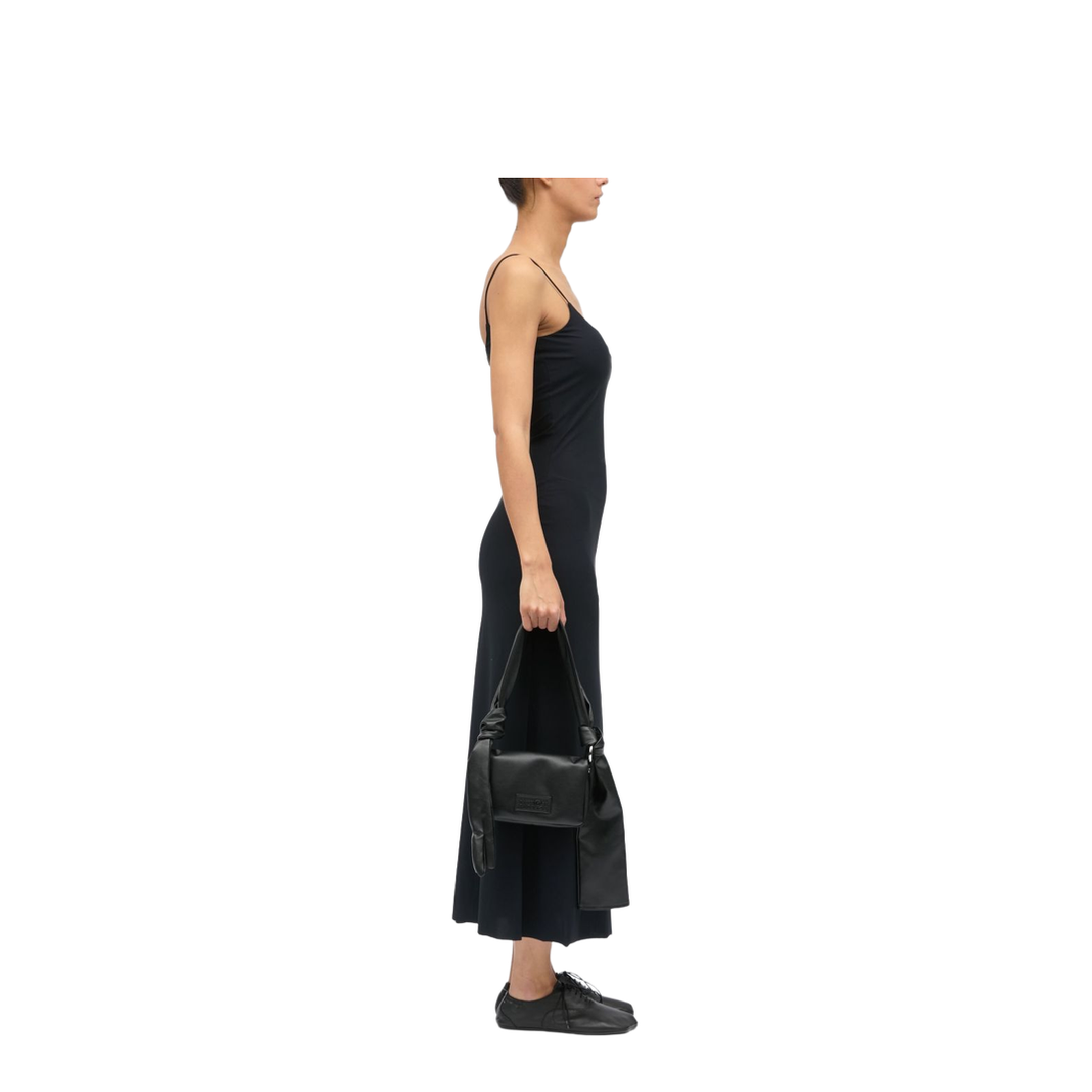 Glove Small Coated Polyester Shoulder Bag - Black
