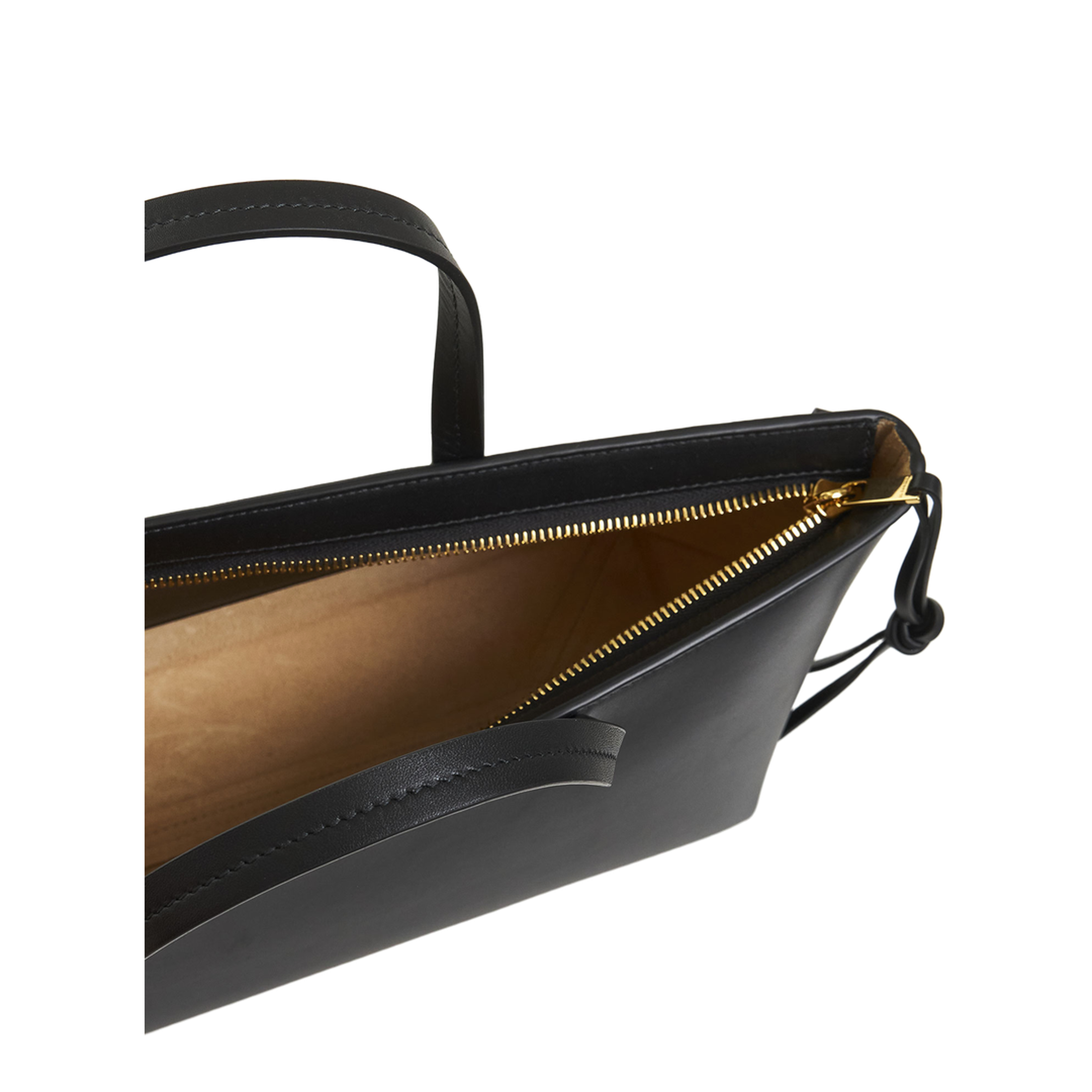 Bateau Black Leather Seal Bag