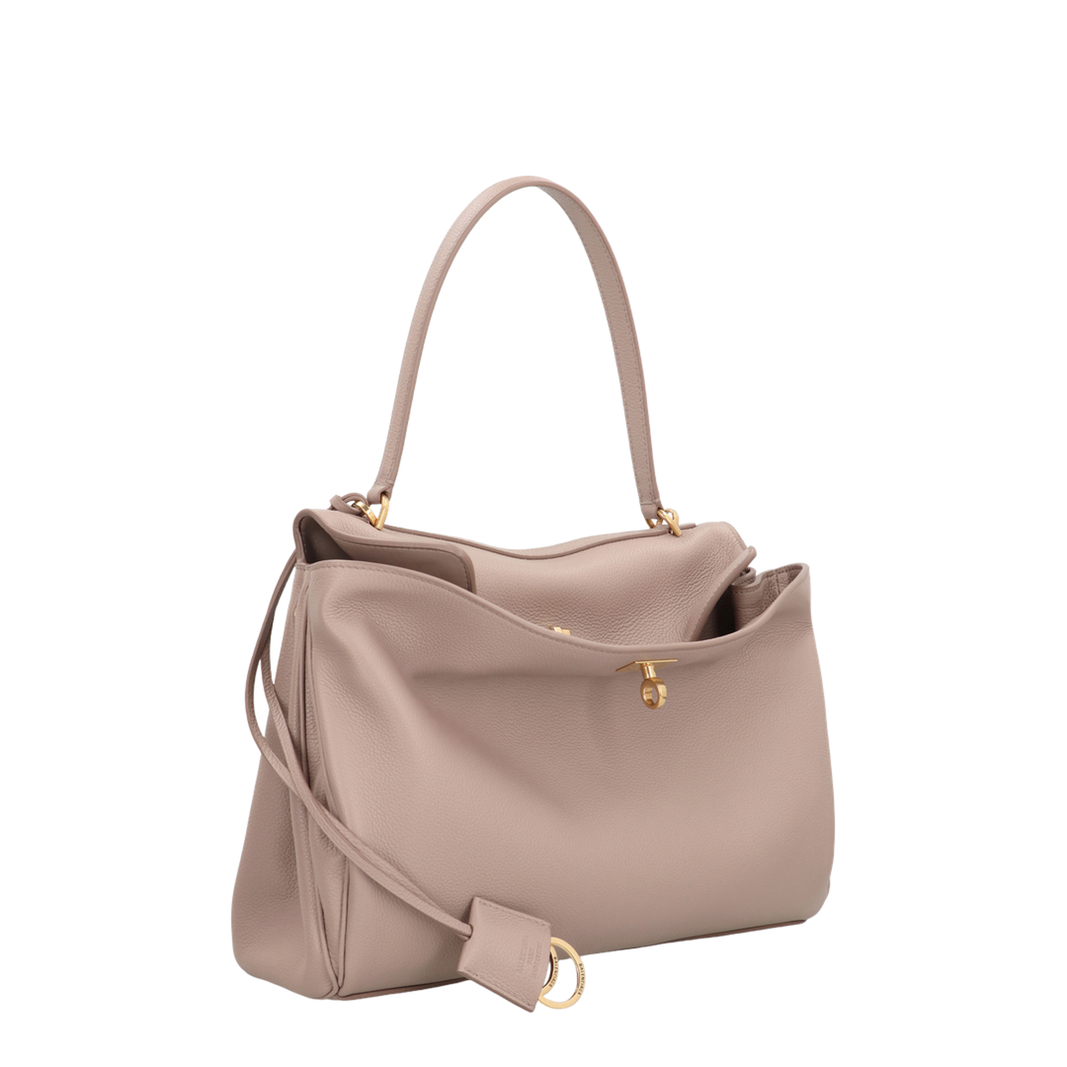 Rodeo Medium Handbag Leather Beige