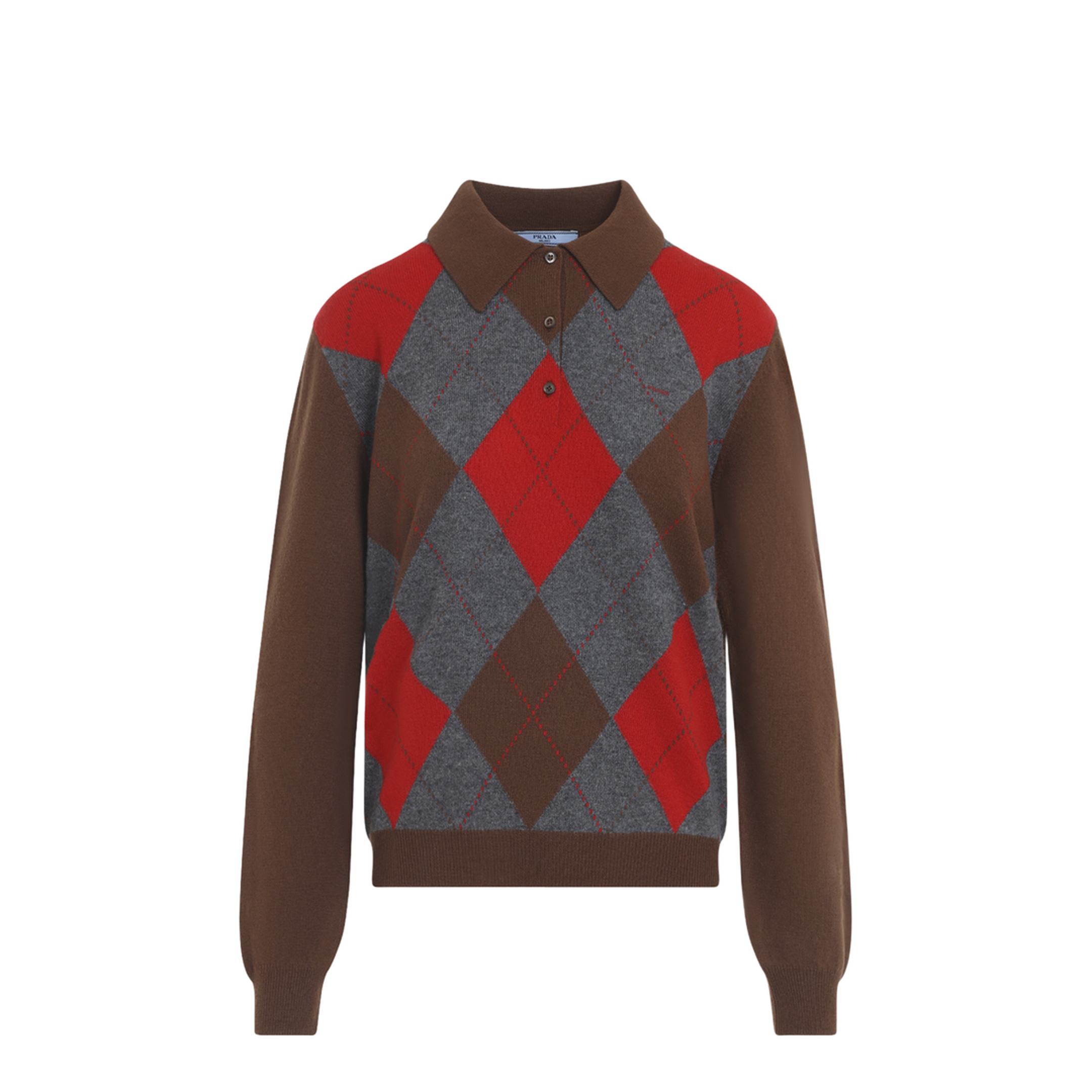 MAYFEYR - Prada - Argyle Knit Polo Sweater - P24G3PSOOO6519