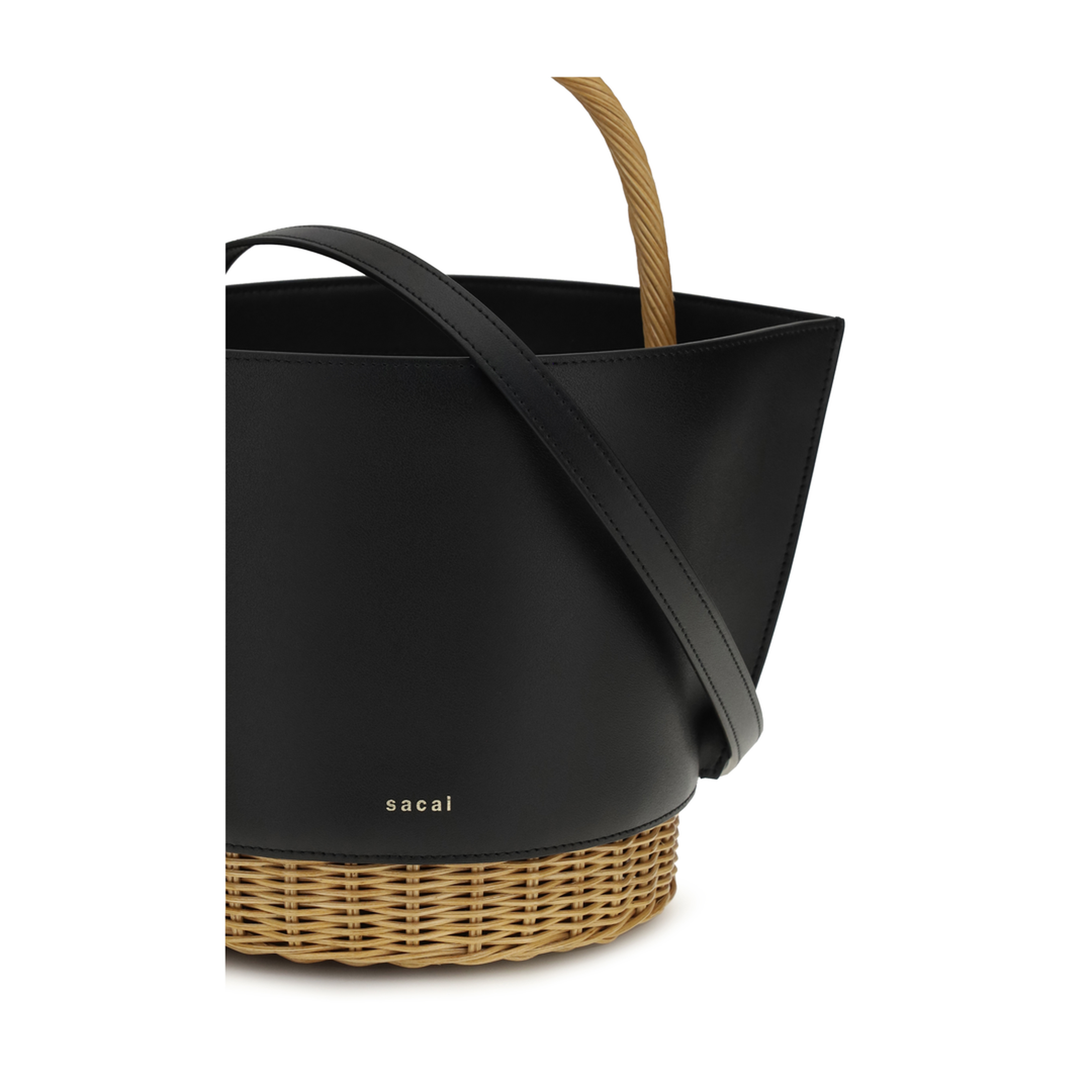 MAYFEYR - Sacai - Leather And Rattan Handbag - S15201