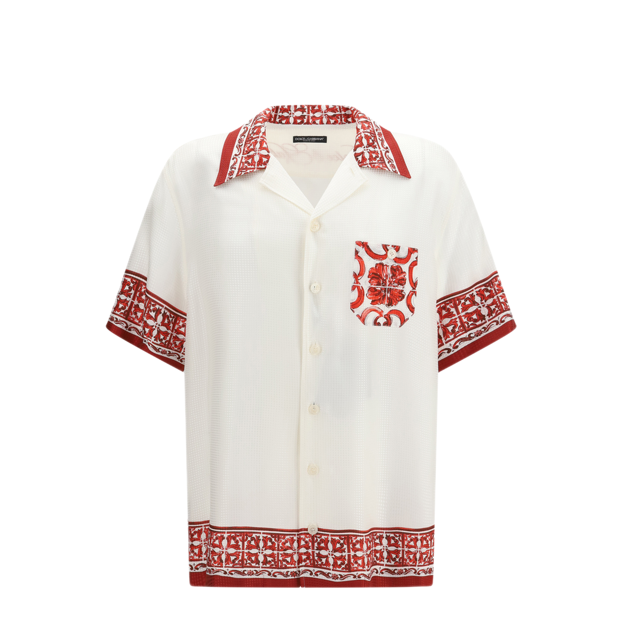 MAYFEYR - Dolce & Gabbana - Hawaii Shirt In Jacquard Twill With Majolica Print - G5JH9THI135