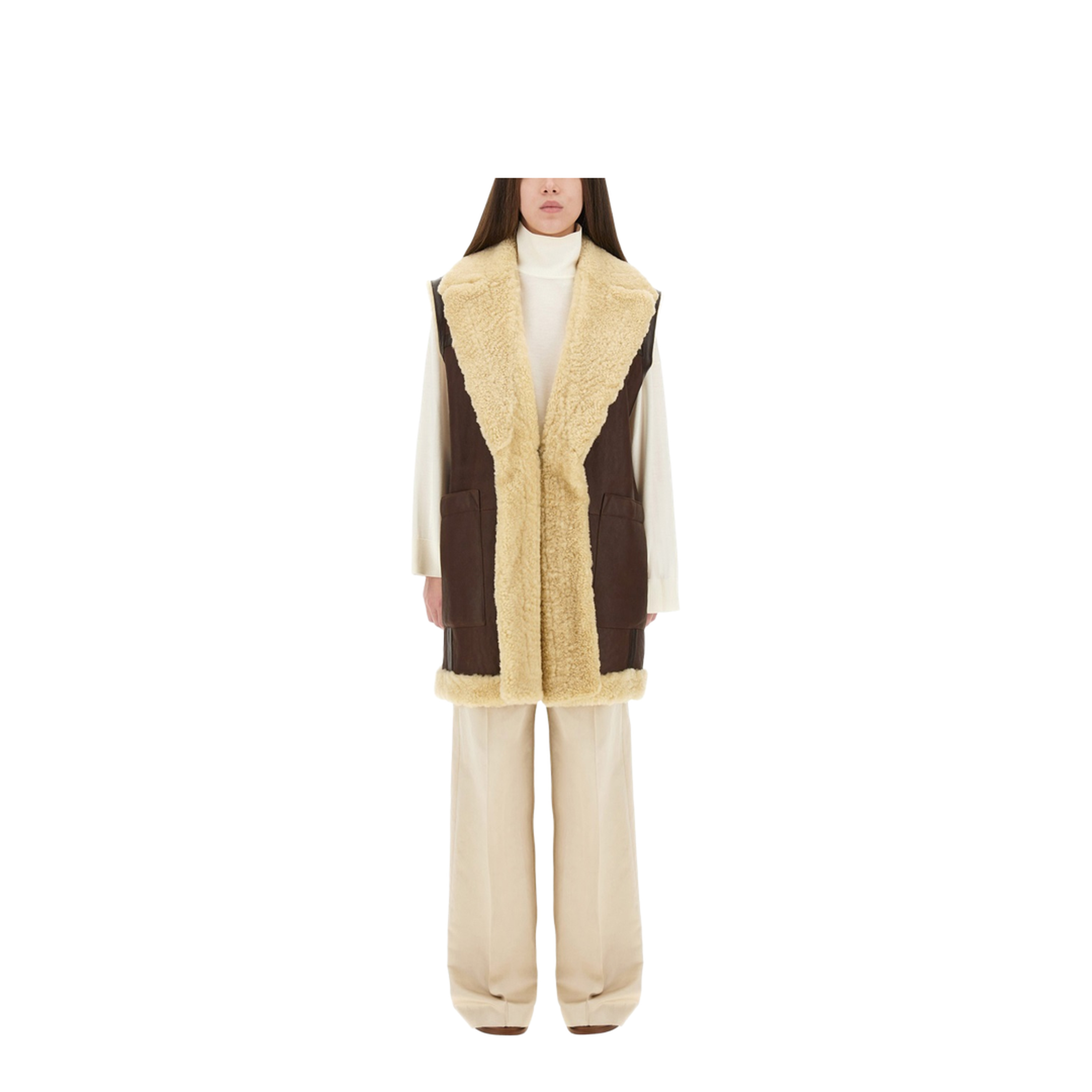 Leather Shearling Vest