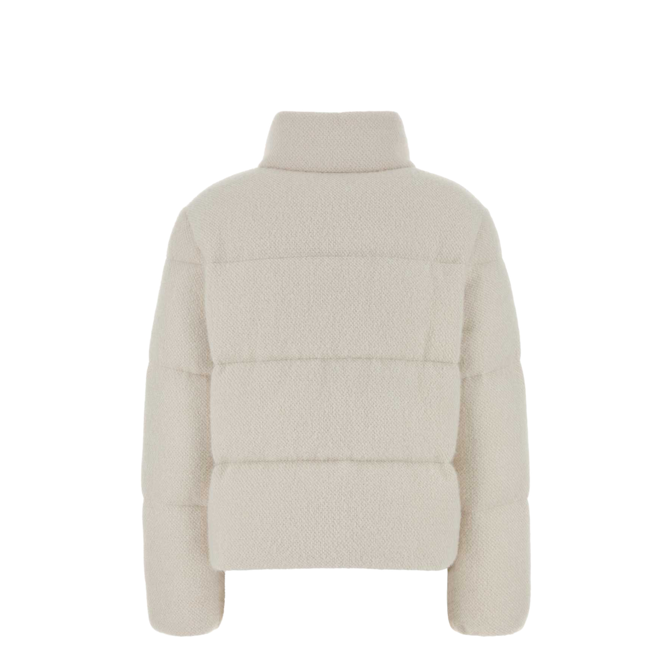 White Ivory Mornas Short Down Jacket