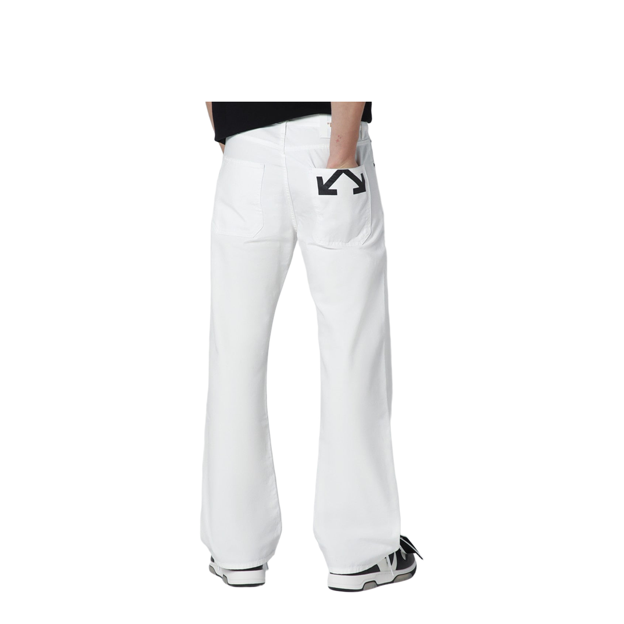 MAYFEYR - - White Trousers With Logo - OMCE04JS26FAB0011000