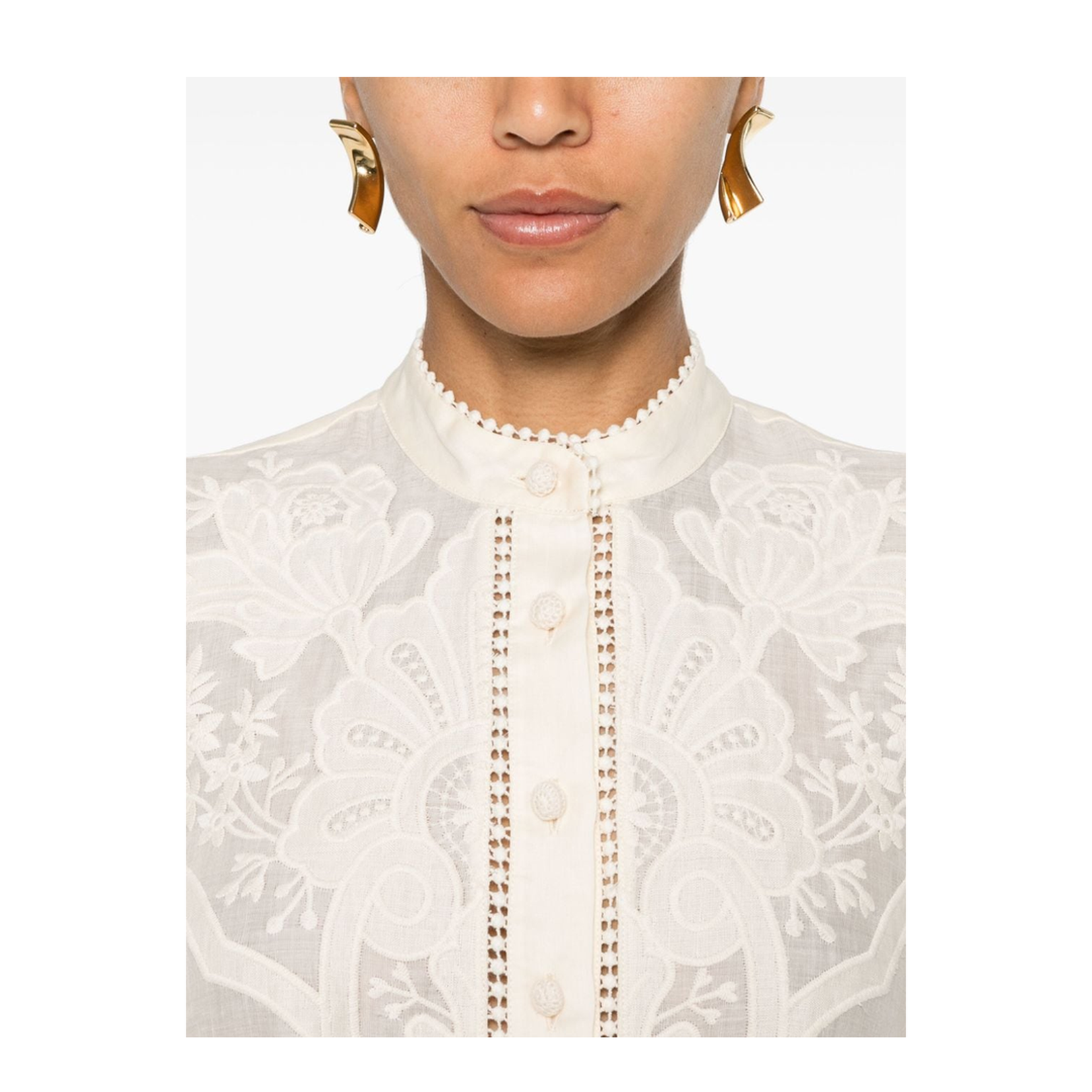 Blouse In Beige Linen