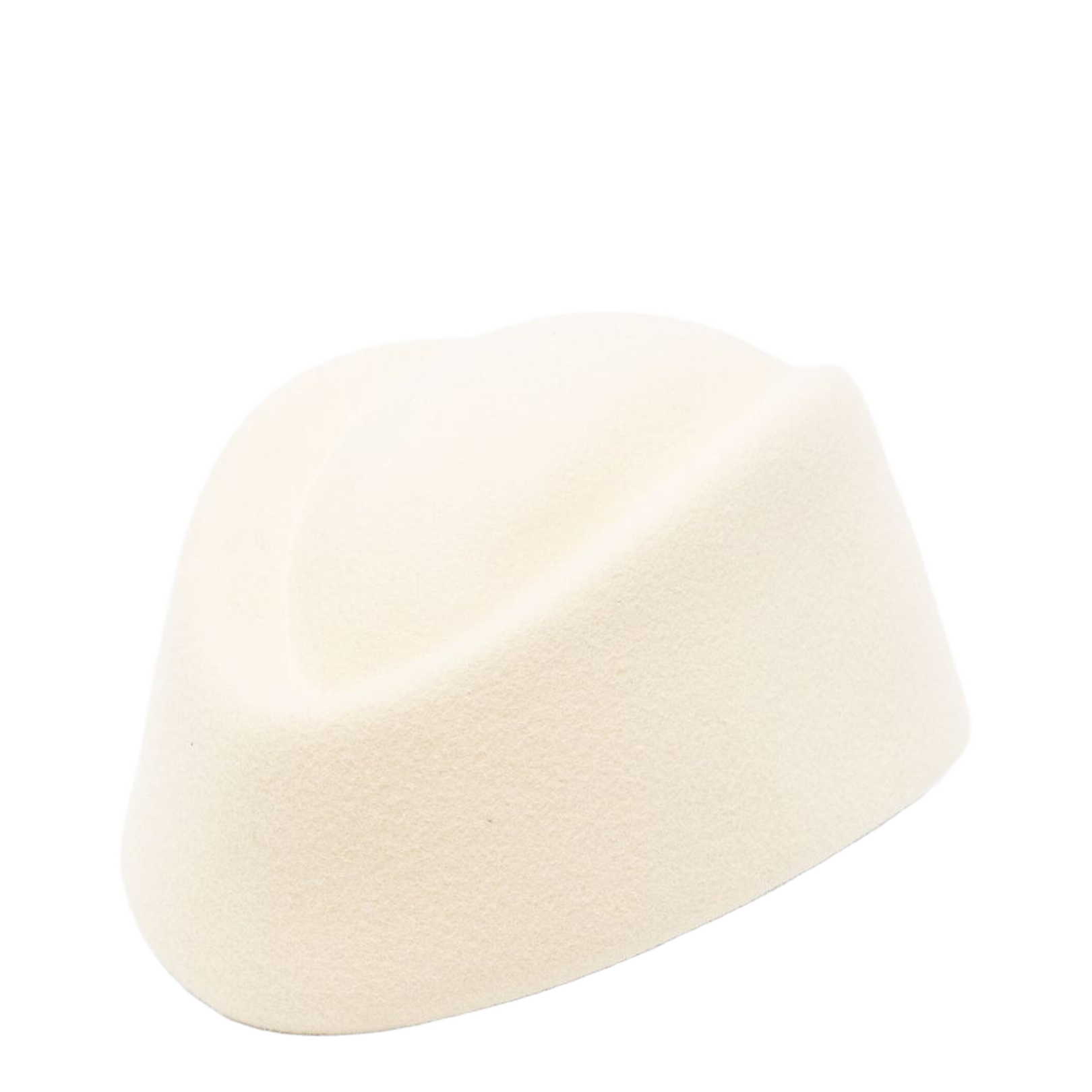 Flat Crown Hat In Beige