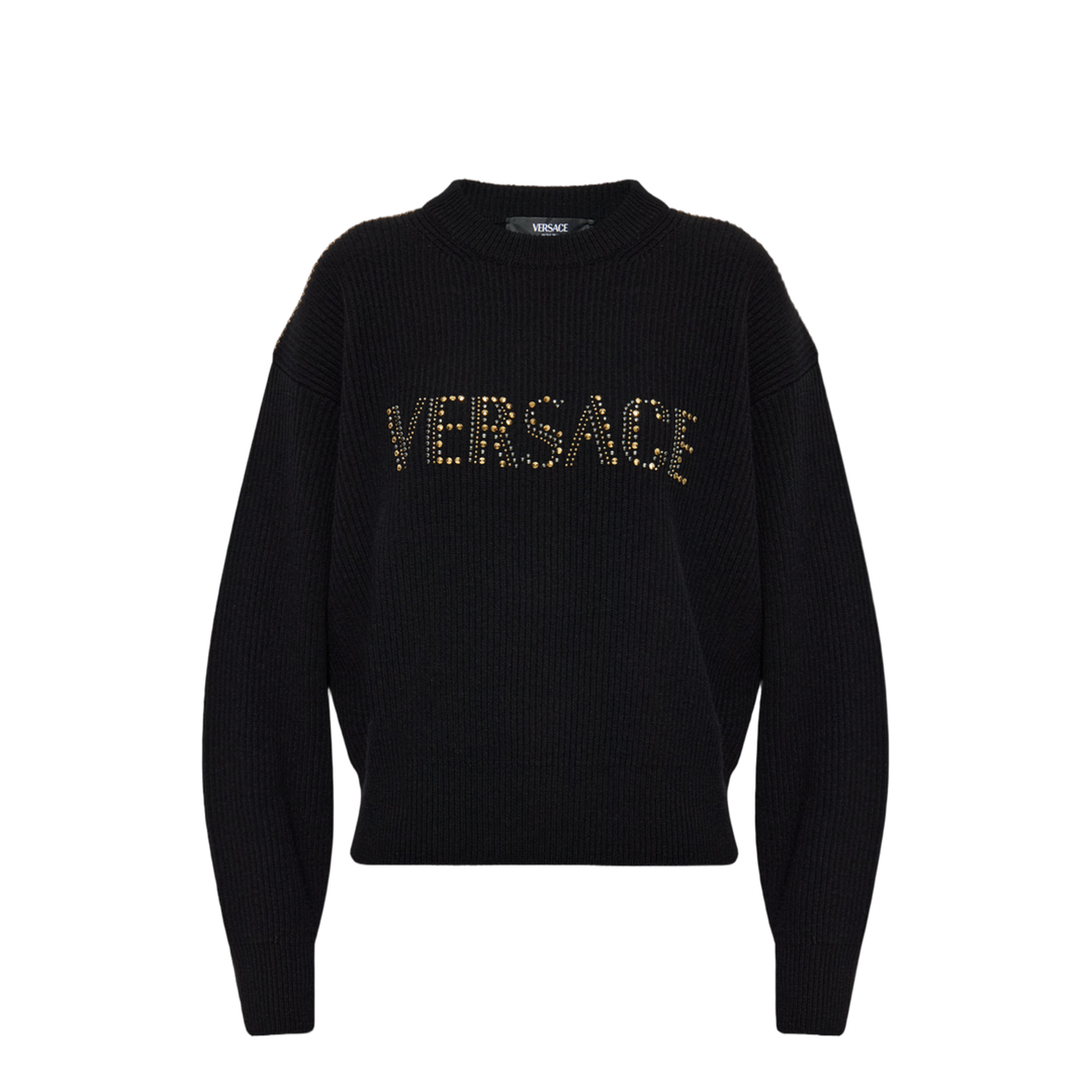 Ribbed Wool Sweater With Studs