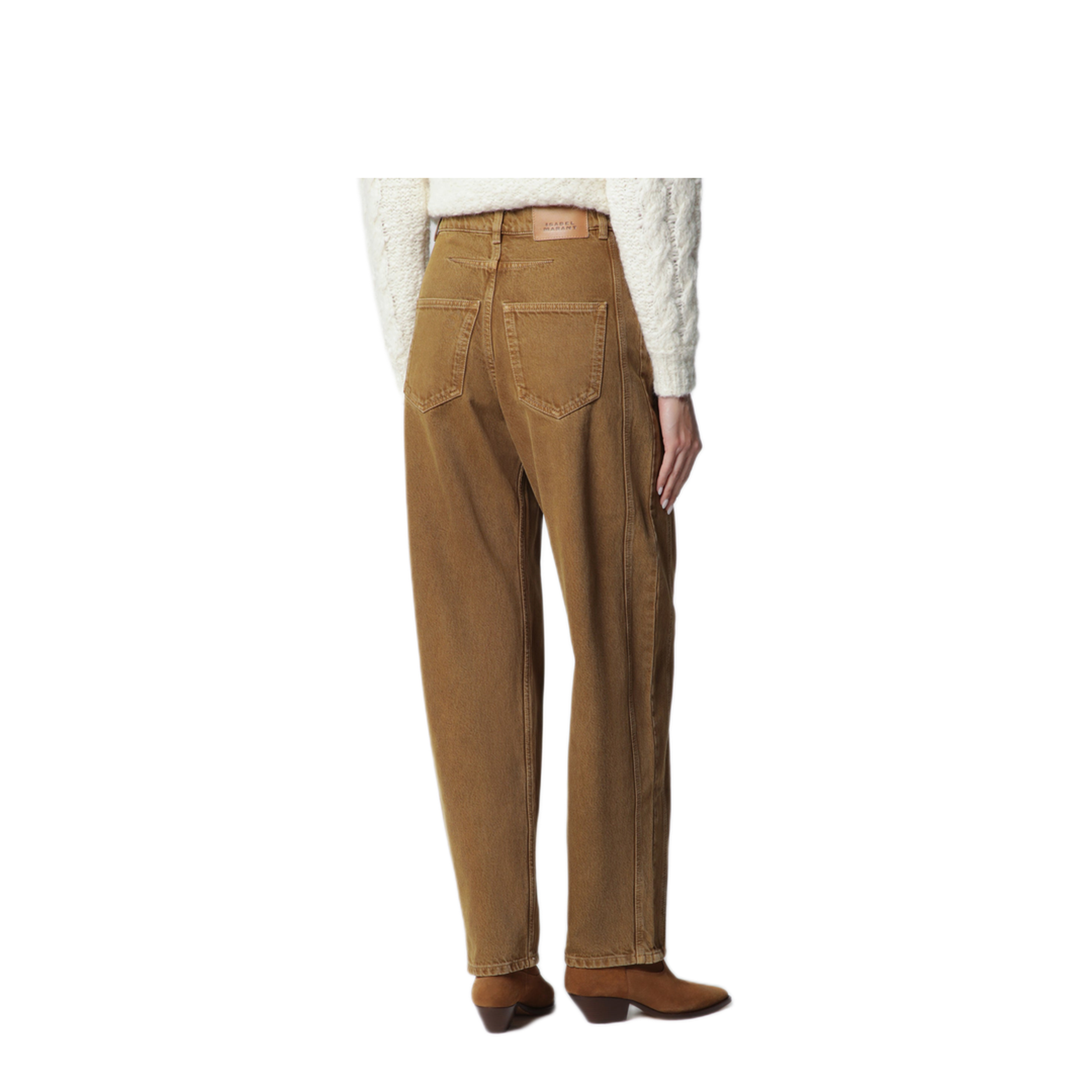 MAYFEYR - Isabel Marant - Lisha Barrel Jeans In Cotton Denim Bronze - PA0778FAD3H01I50BZ
