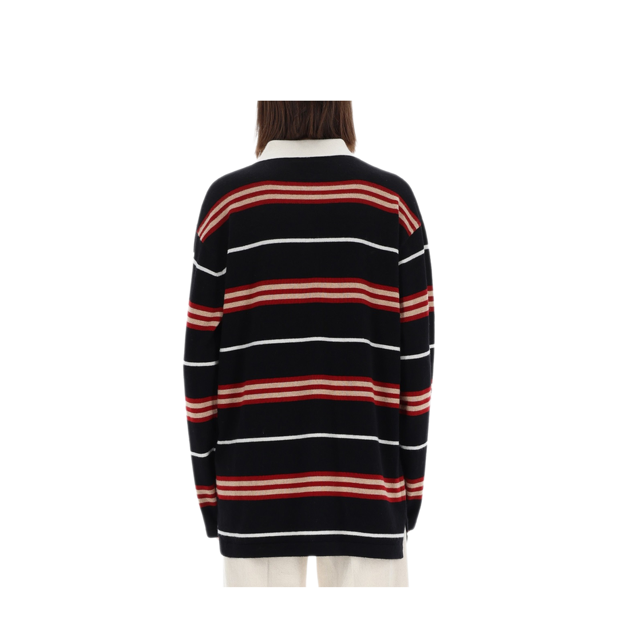 MAYFEYR - Guest In Residence - Striped Rugby Polo Shirt - U32010JMBLACKCOMBO