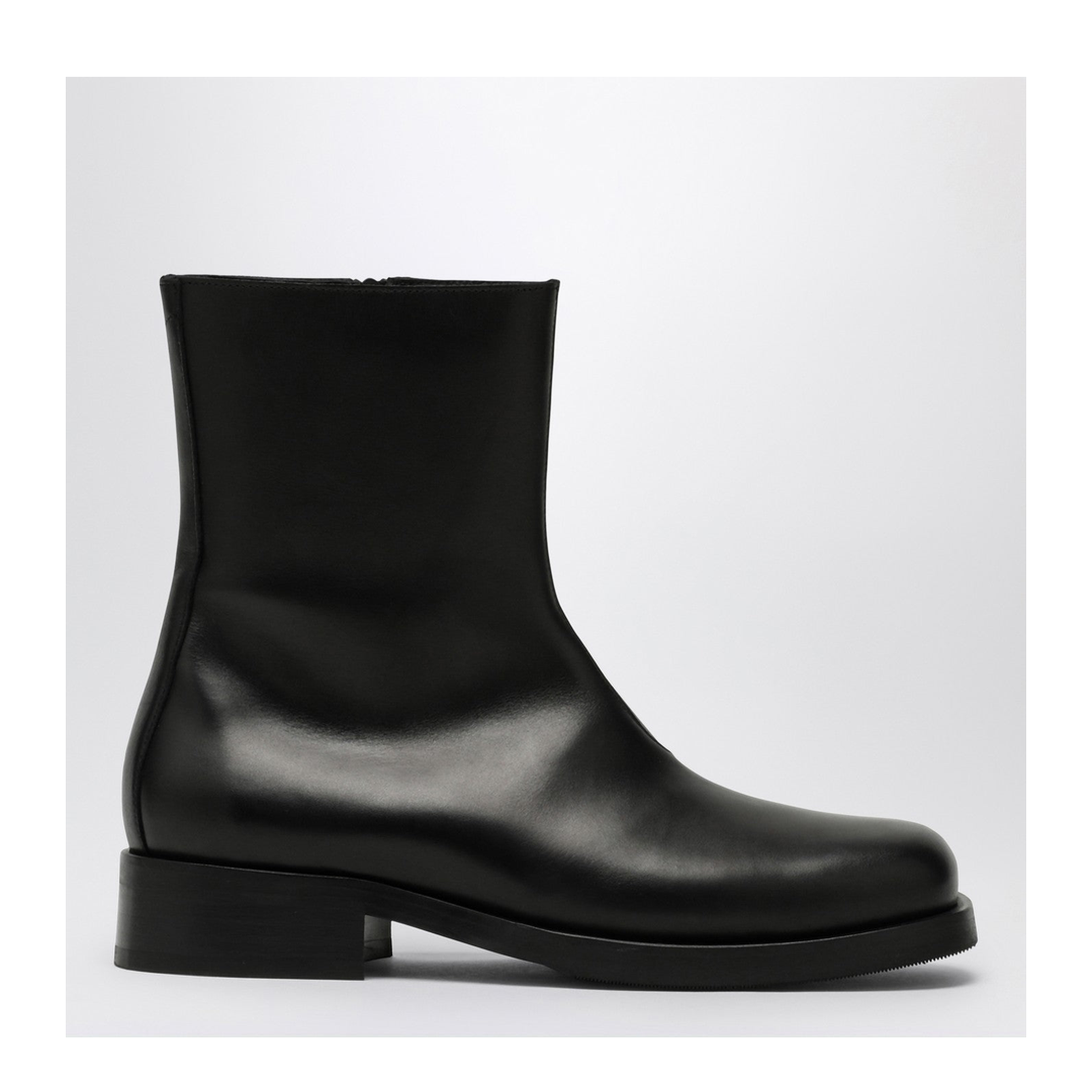 Black Leather Ankle Boot
