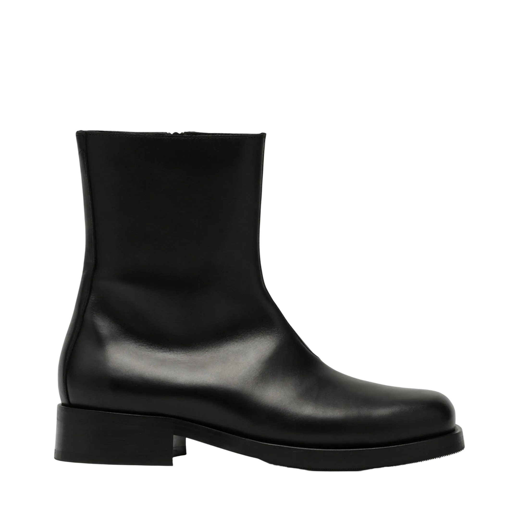 Black Leather Ankle Boot
