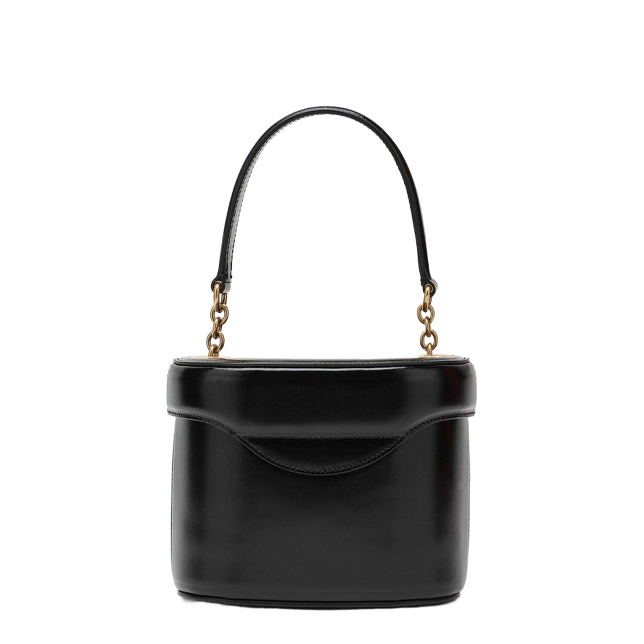 Black Leather Vanity Bag