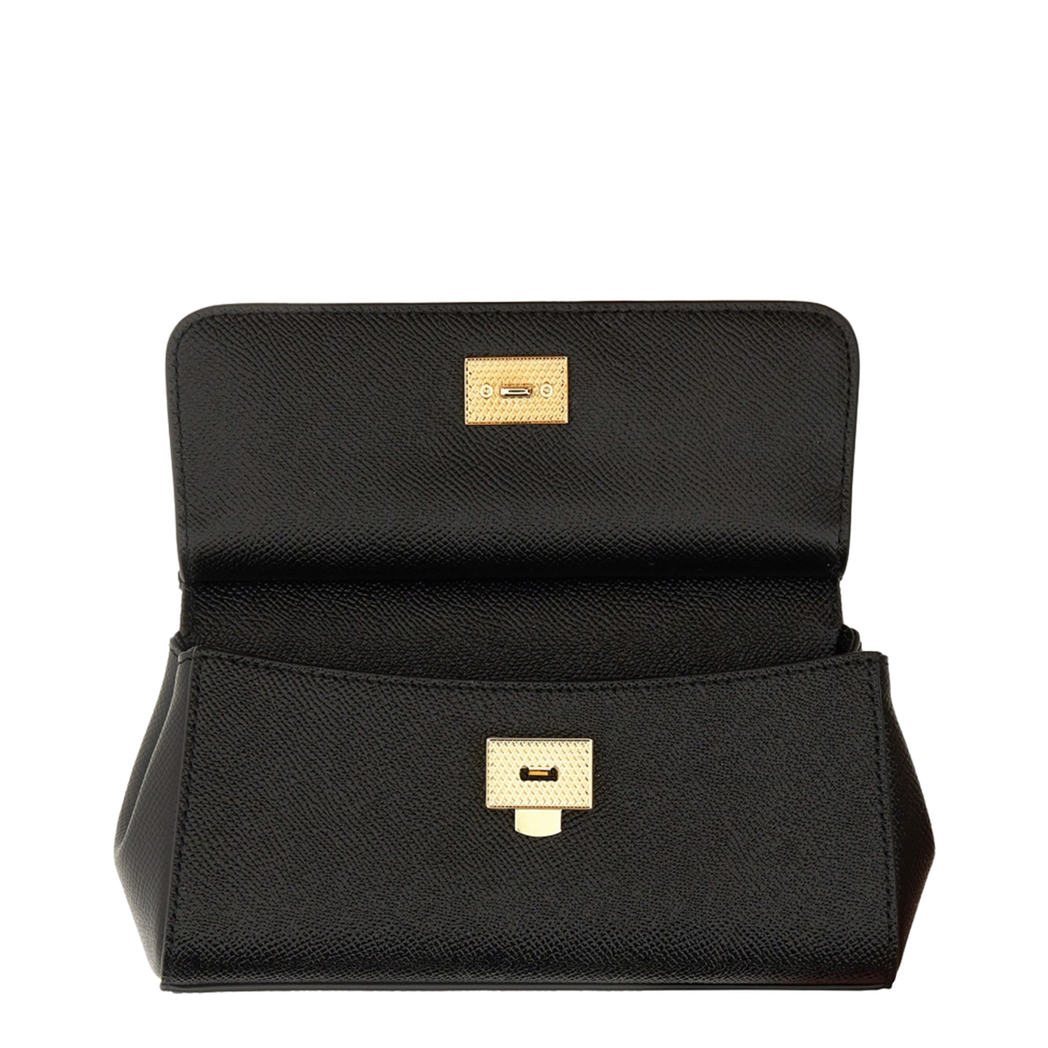 Sicily Small Calf Leather Top-Handle Bag - Nero