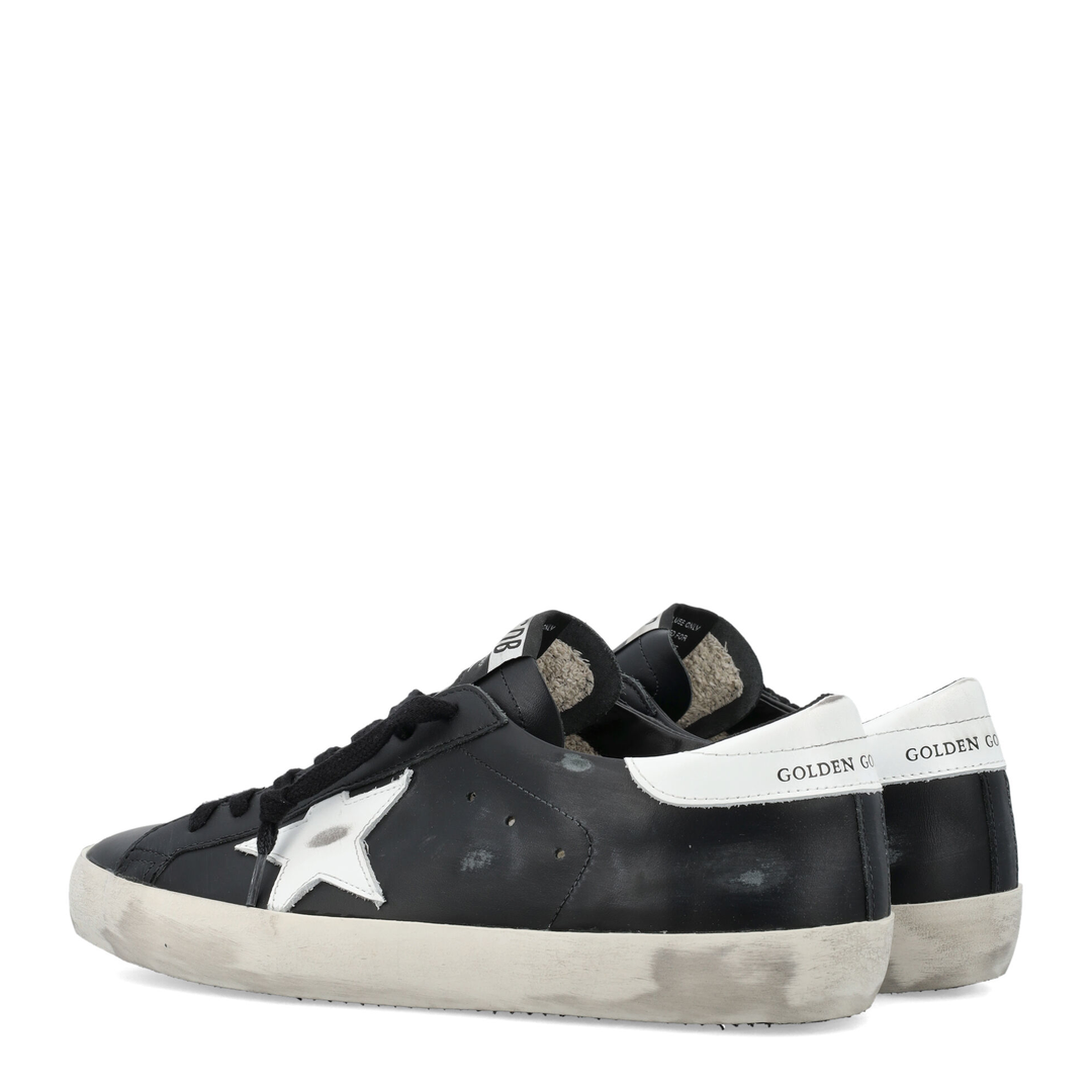 Super-Star Black White Leather