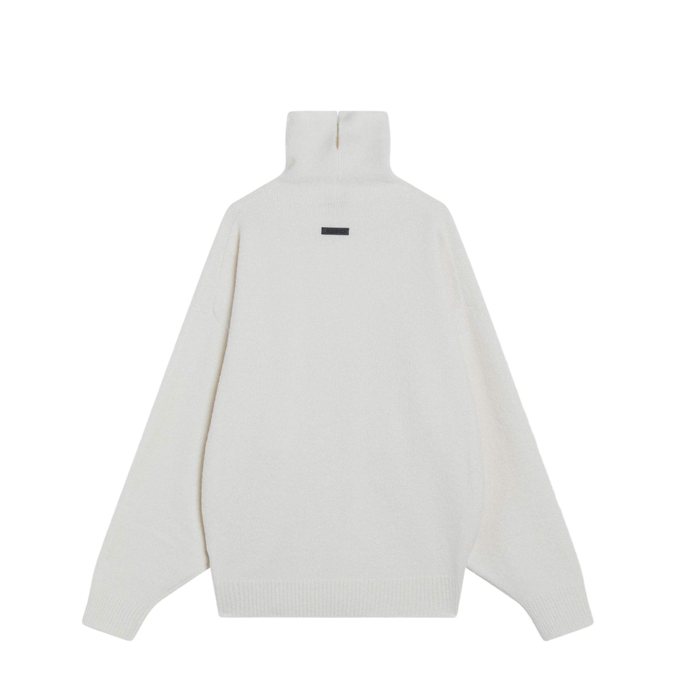 White Turtleneck Sweater in Wool