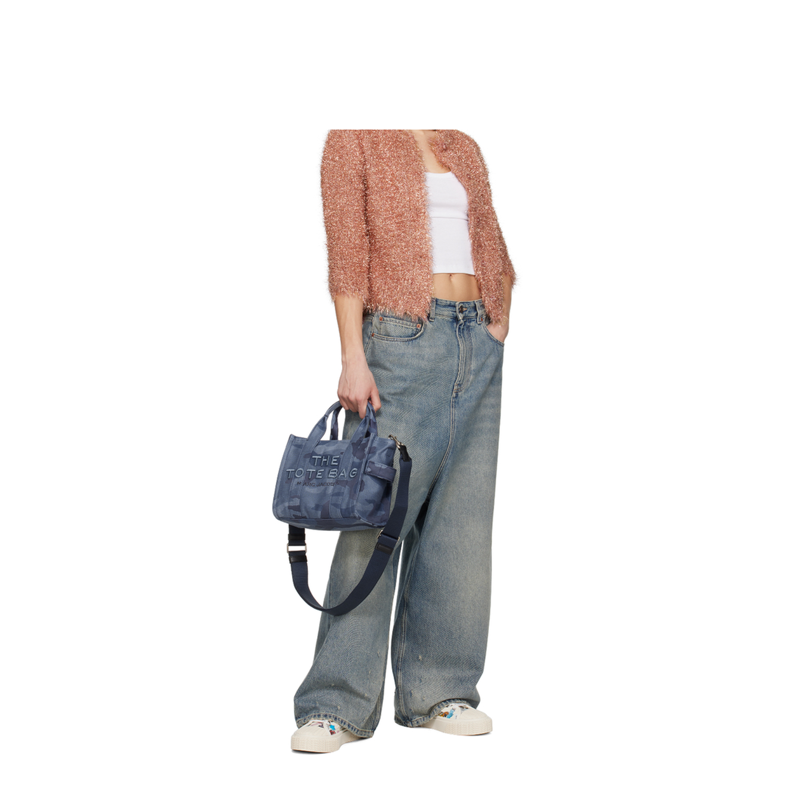 Camo Jacquard Small Tote Bag