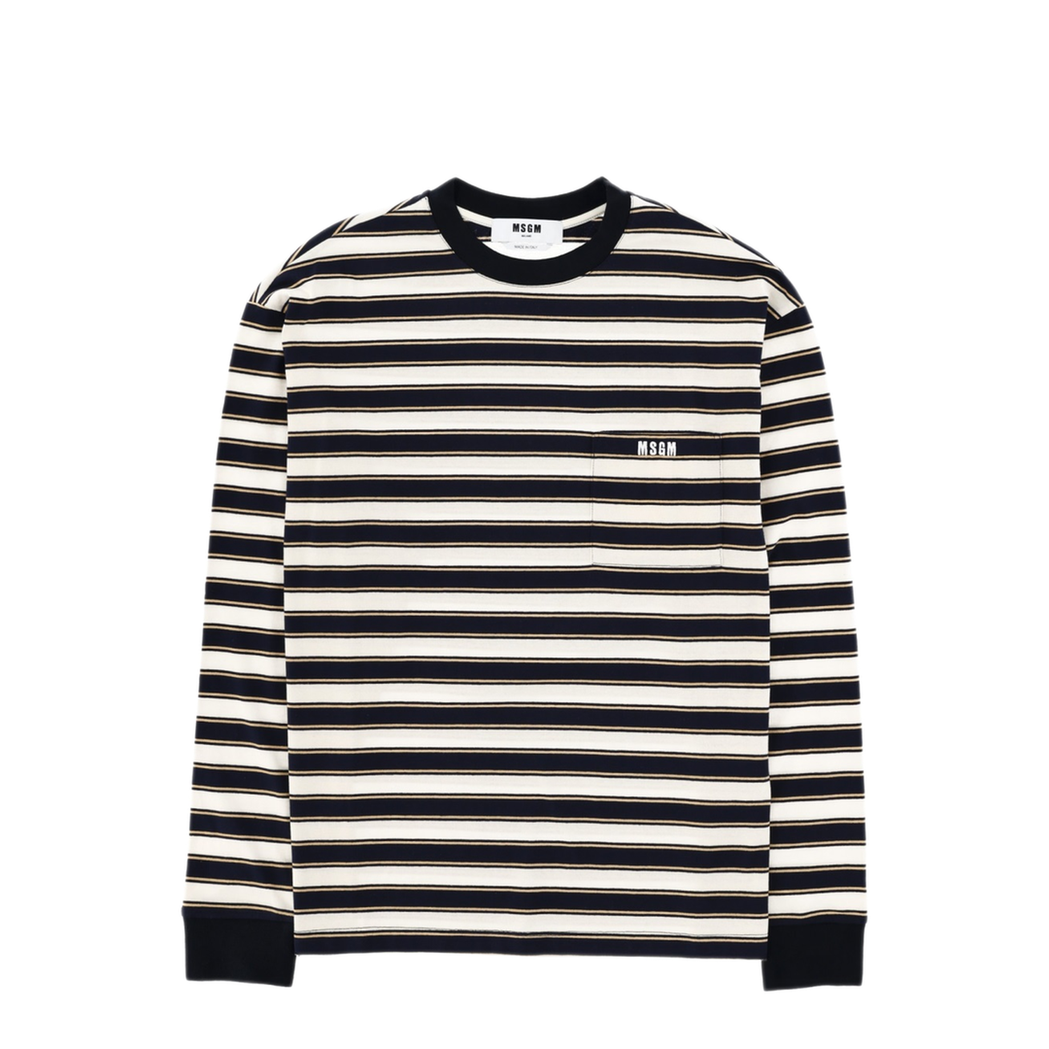 MAYFEYR - MSGM - Long Sleeved Striped T Shirt - 4040MM115D26701902
