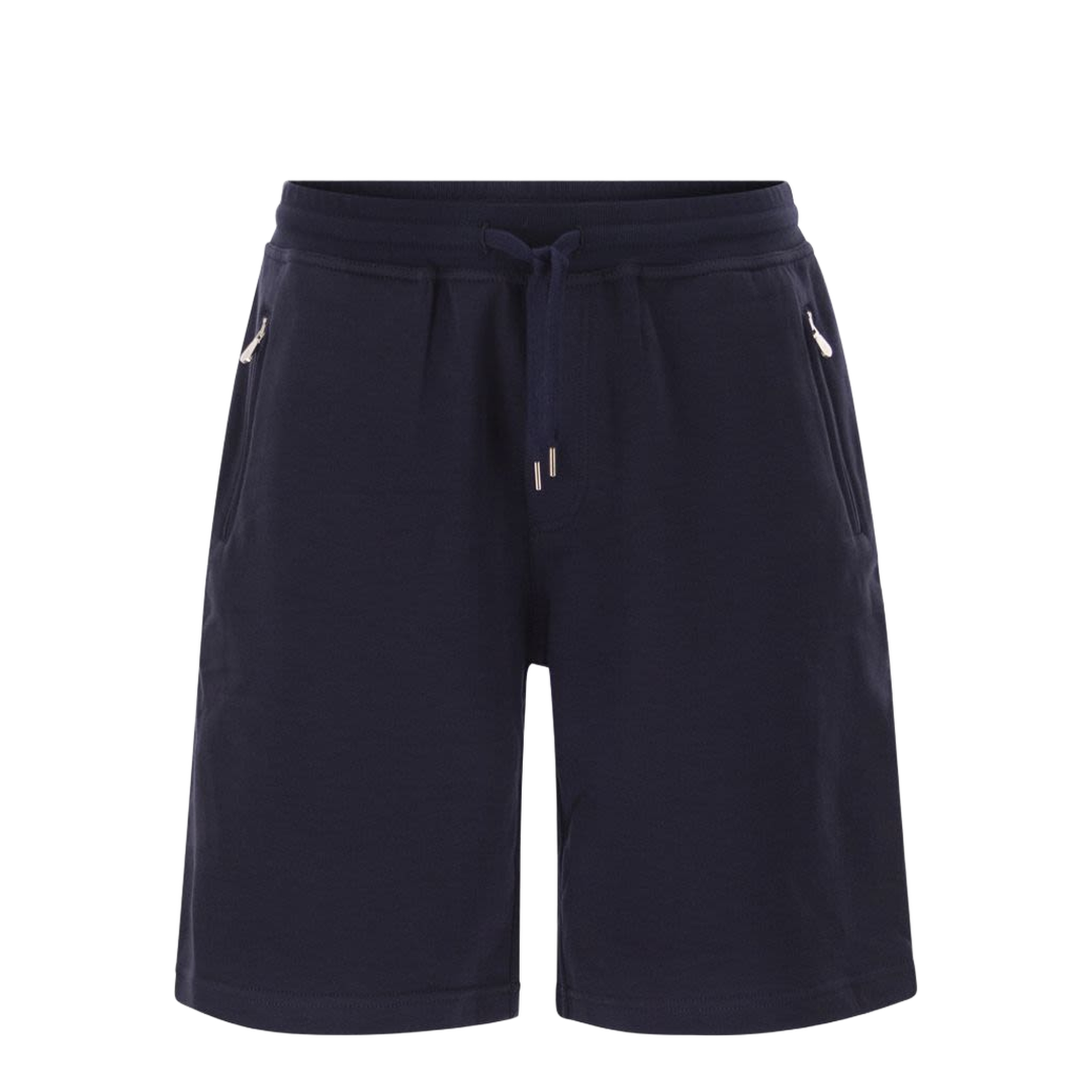 Techno Cotton Fleece Bermuda Shorts Navy Blue