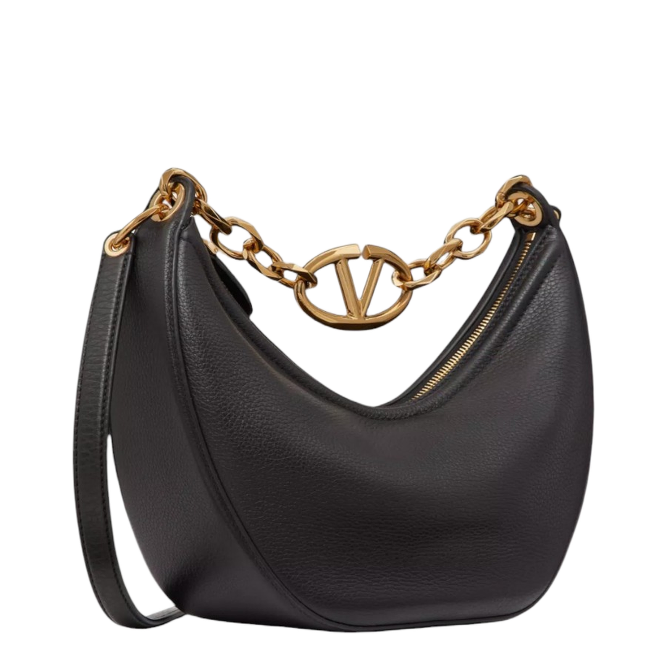 Small VLogo Moon Hobo Bag