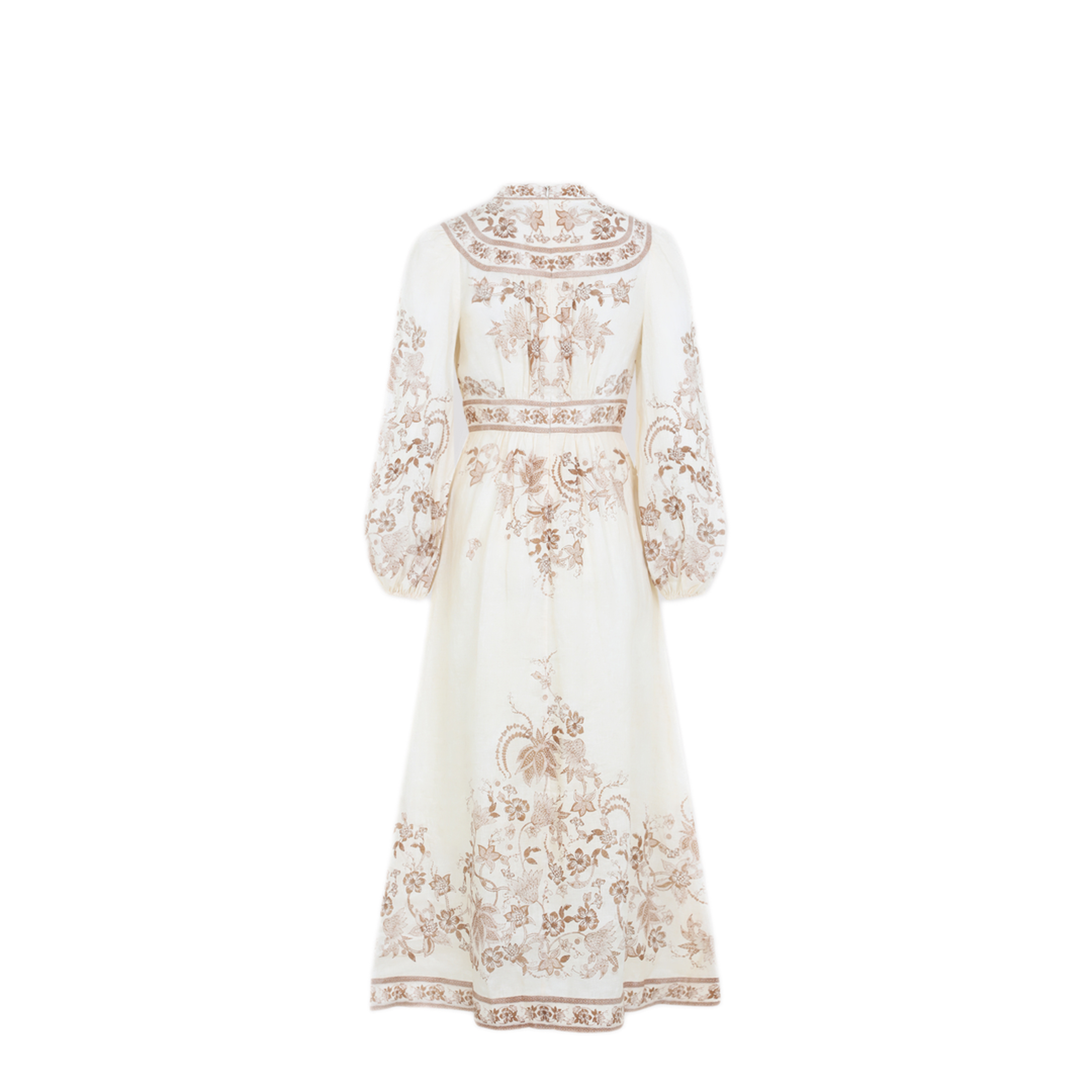 MAYFEYR - Zimmermann - Indra Plunge Midi Dress - 3501DSS262CREAM