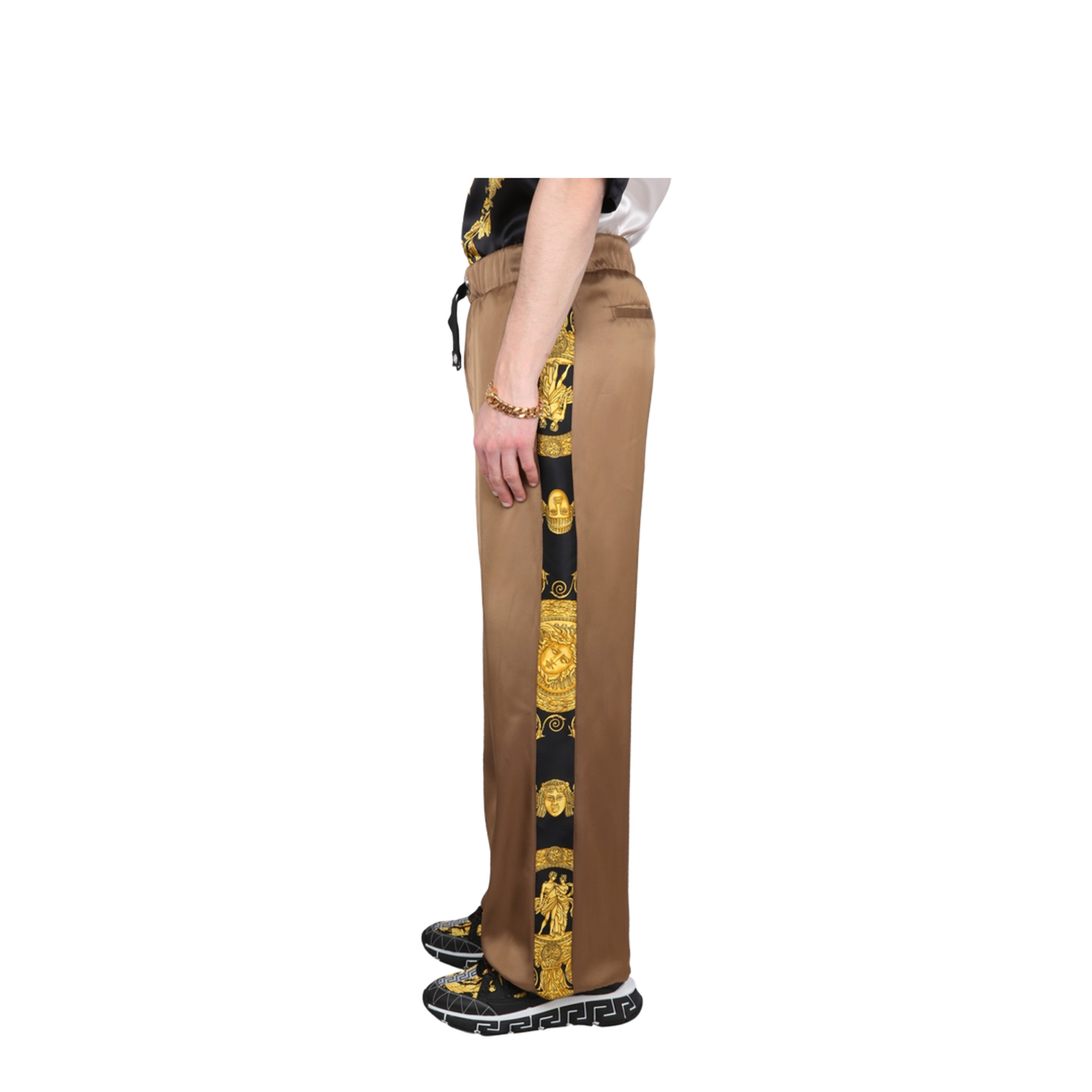 Barocco Print Track Pants Brown