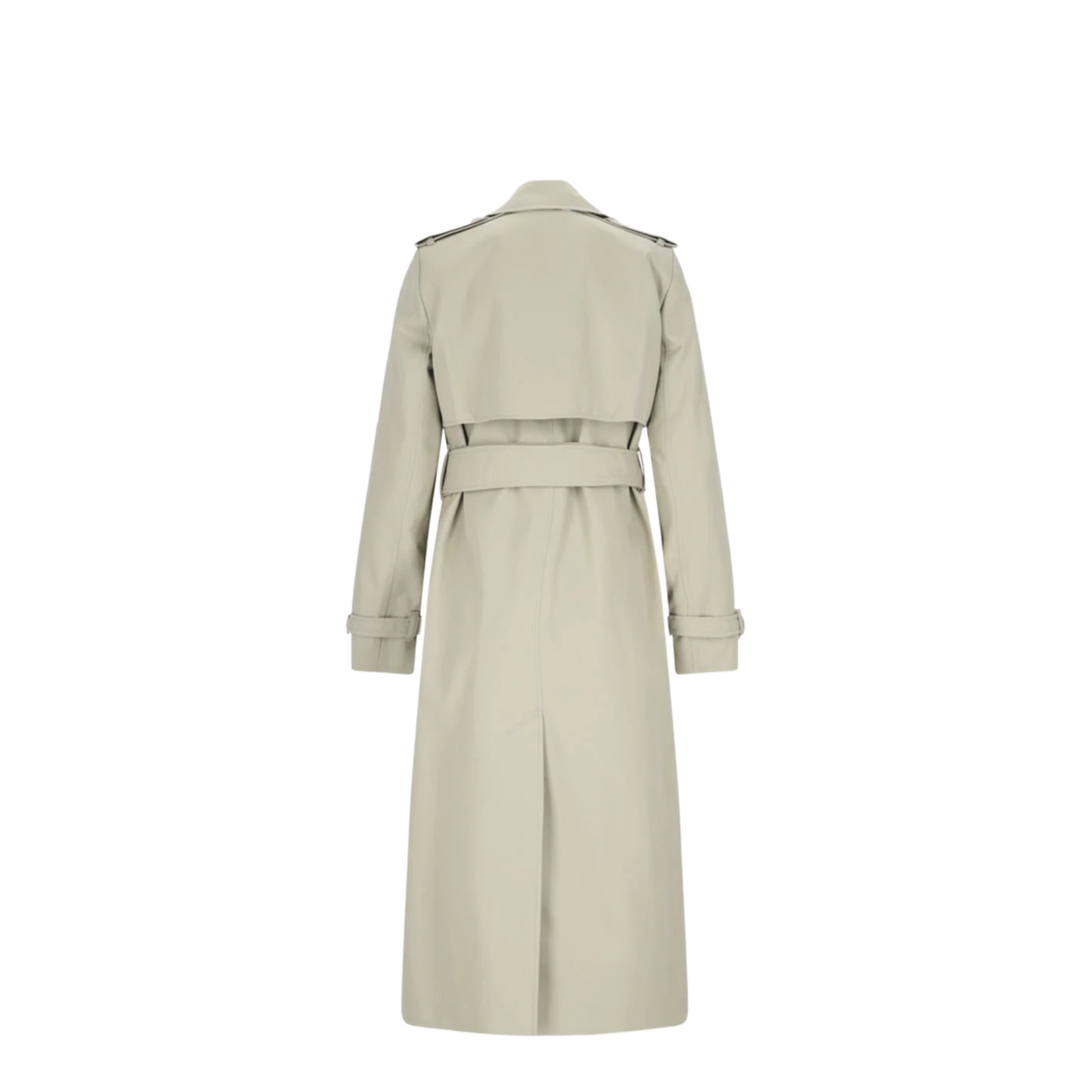 Cotton Blend Long Trench Coat