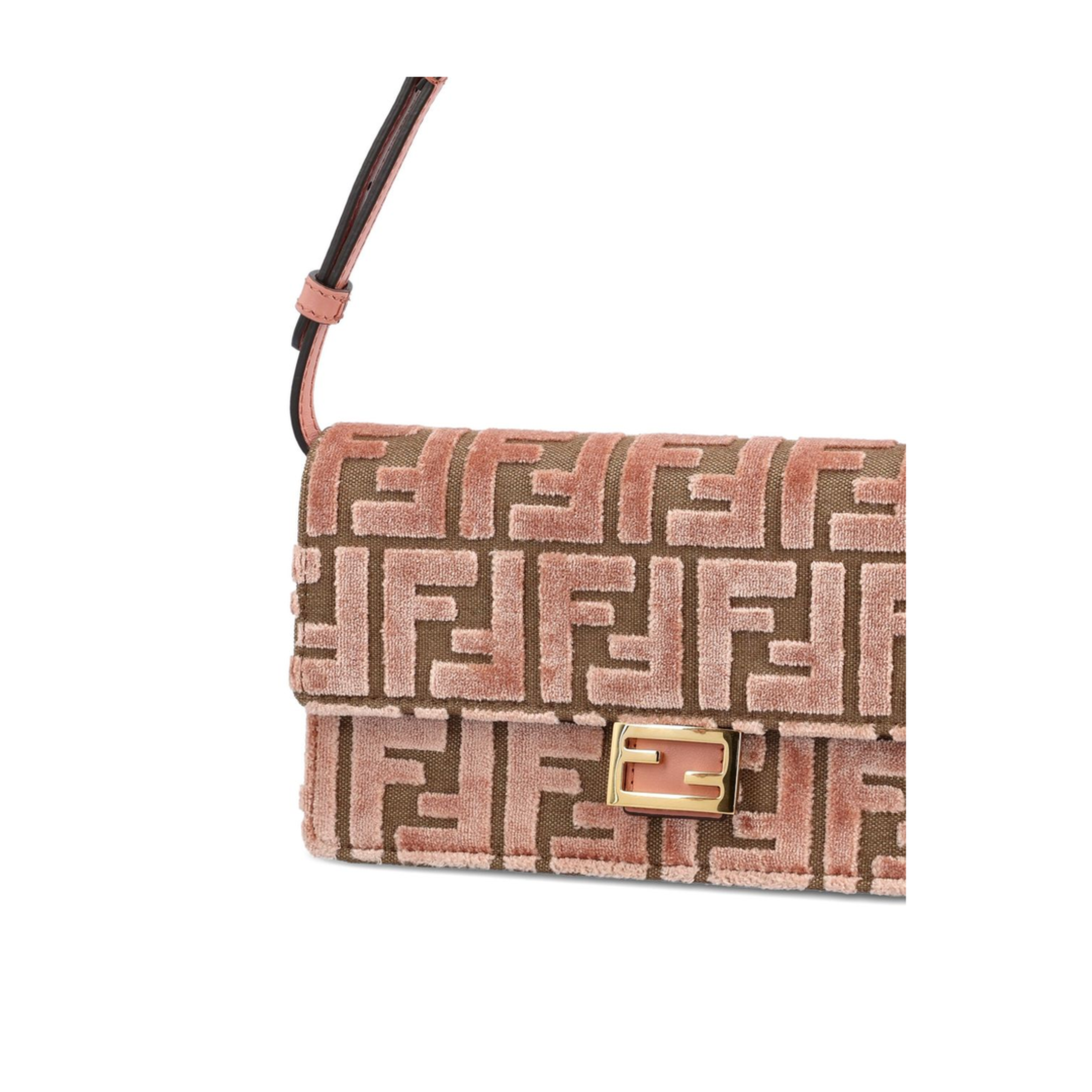 Wallet On Chain Baguette Fabric Pink