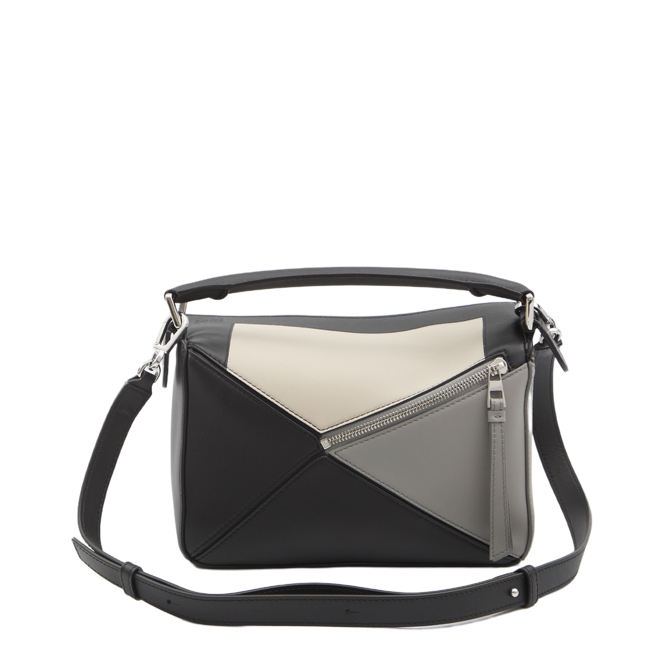 Puzzle Small Calfskin Shoulder Bags - Grey/Light Ghost