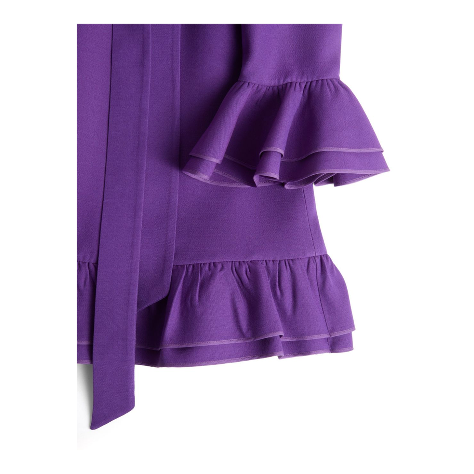 Ruffled Amaranth Purple Dress