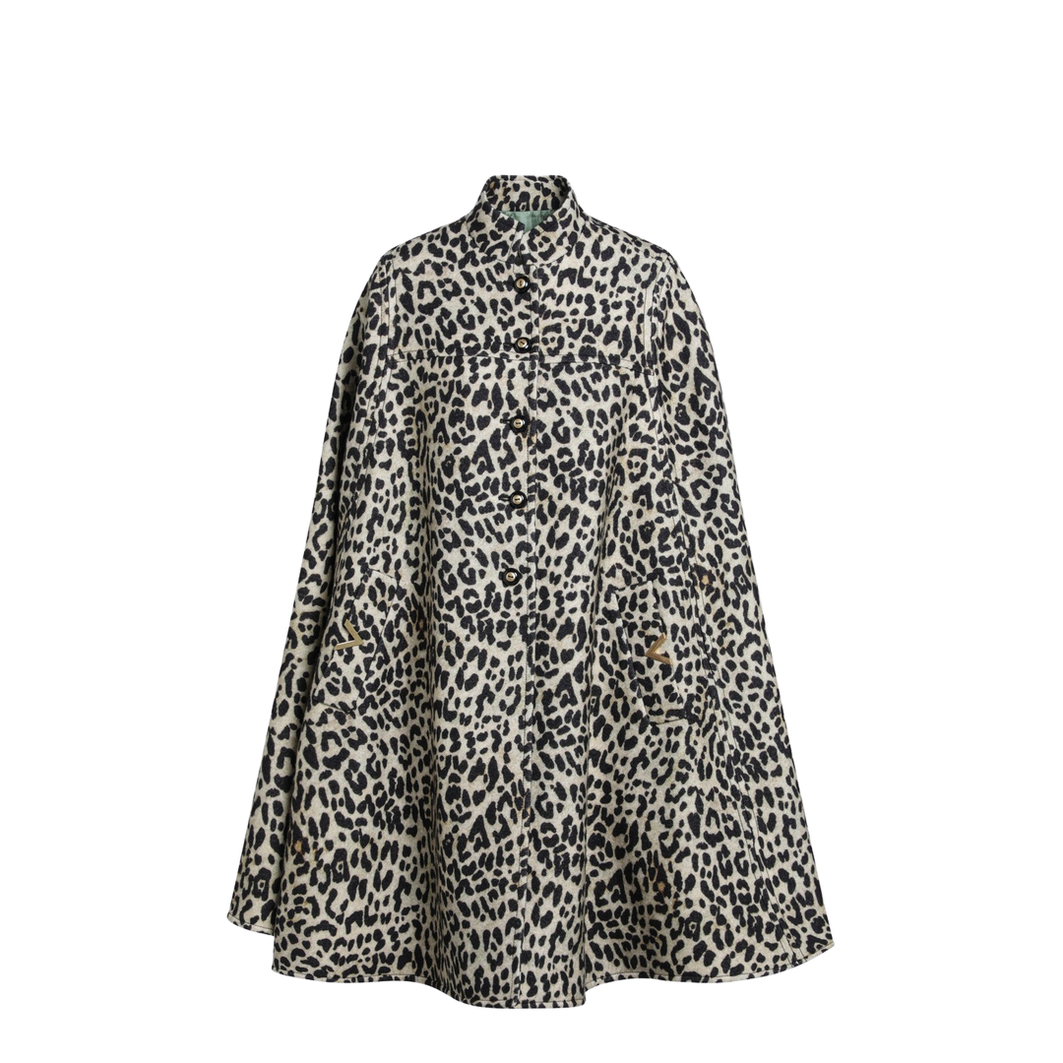 Cape In Wool Animal Print