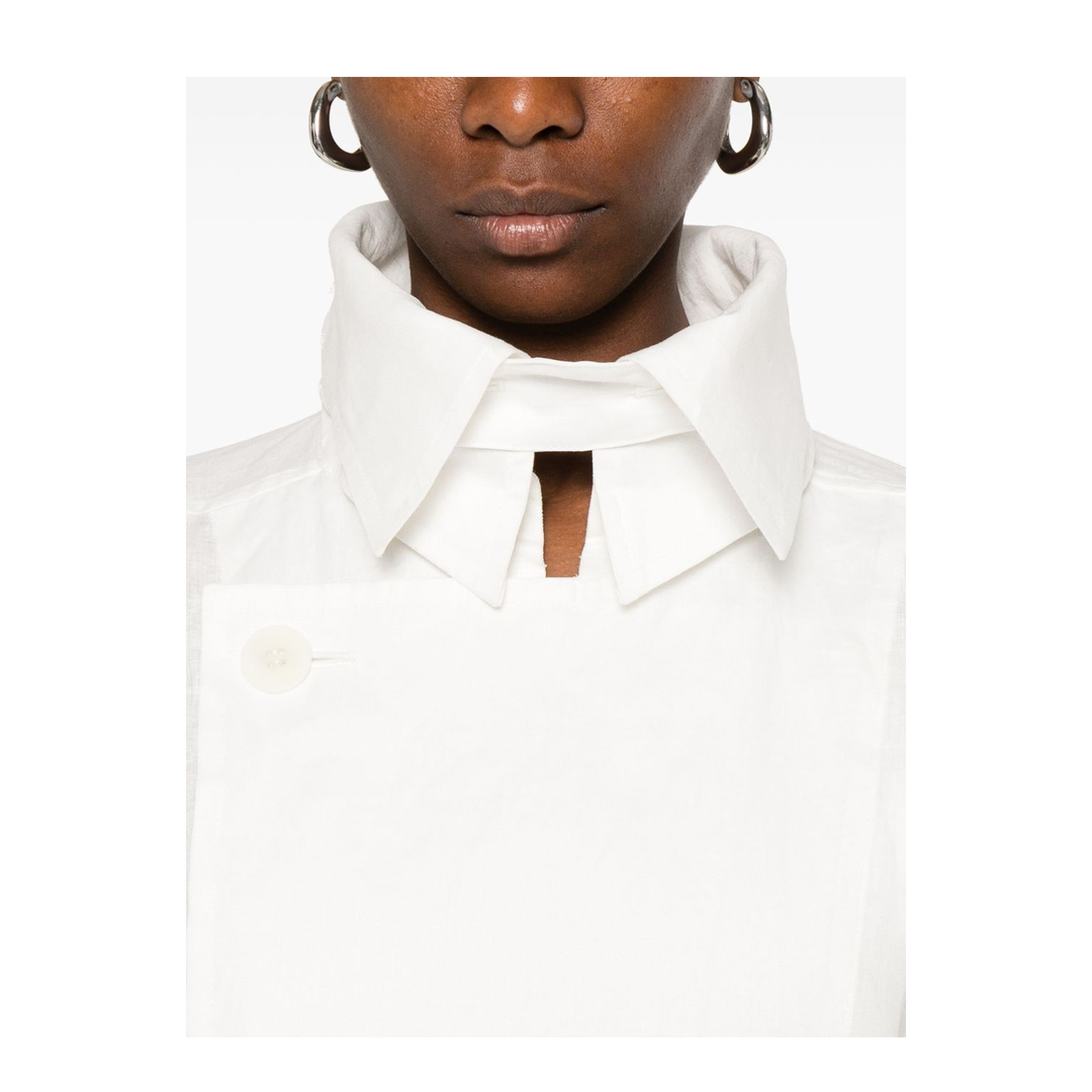 Double-Breasted Button Fastening Coat
