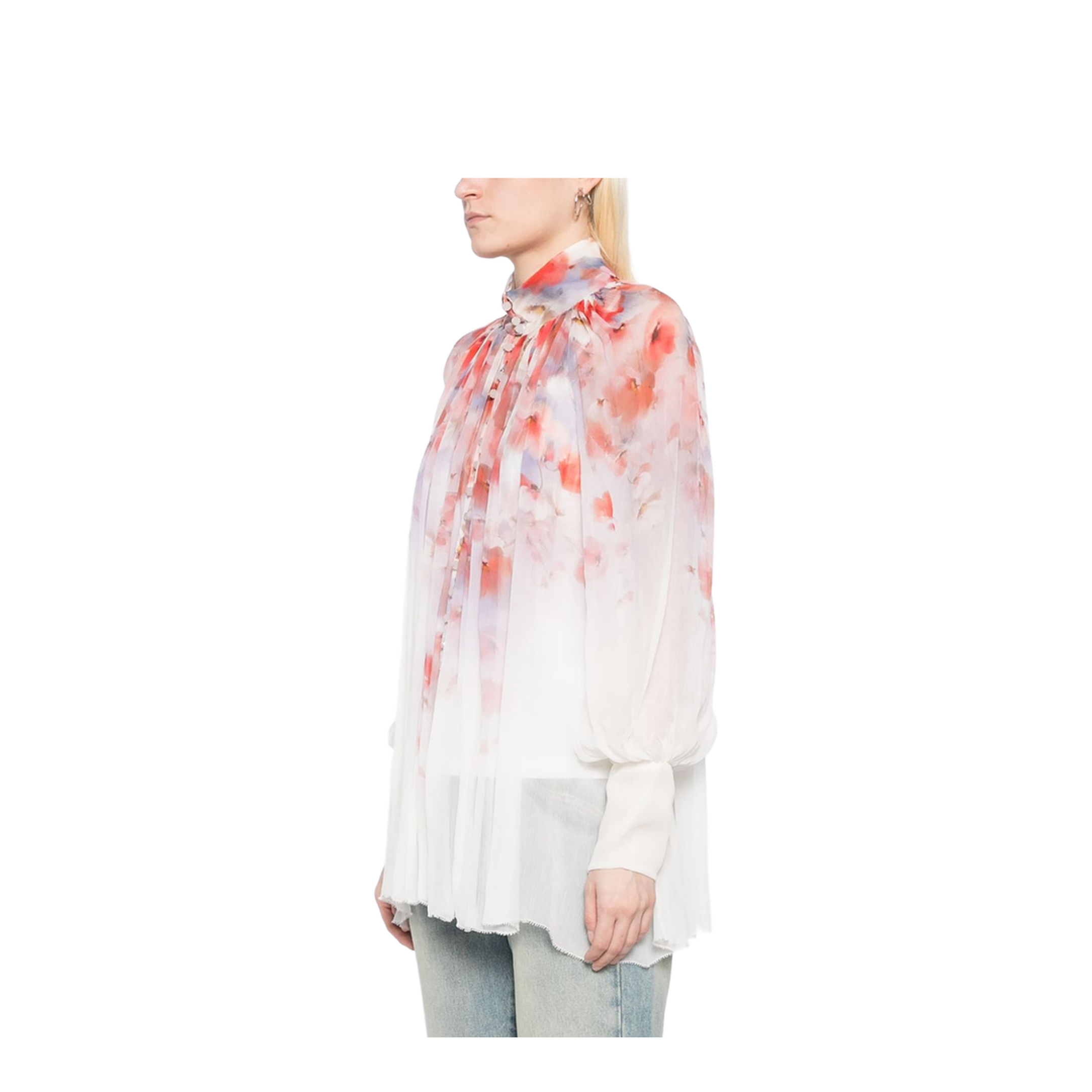 Crush Blouse With Floral Print