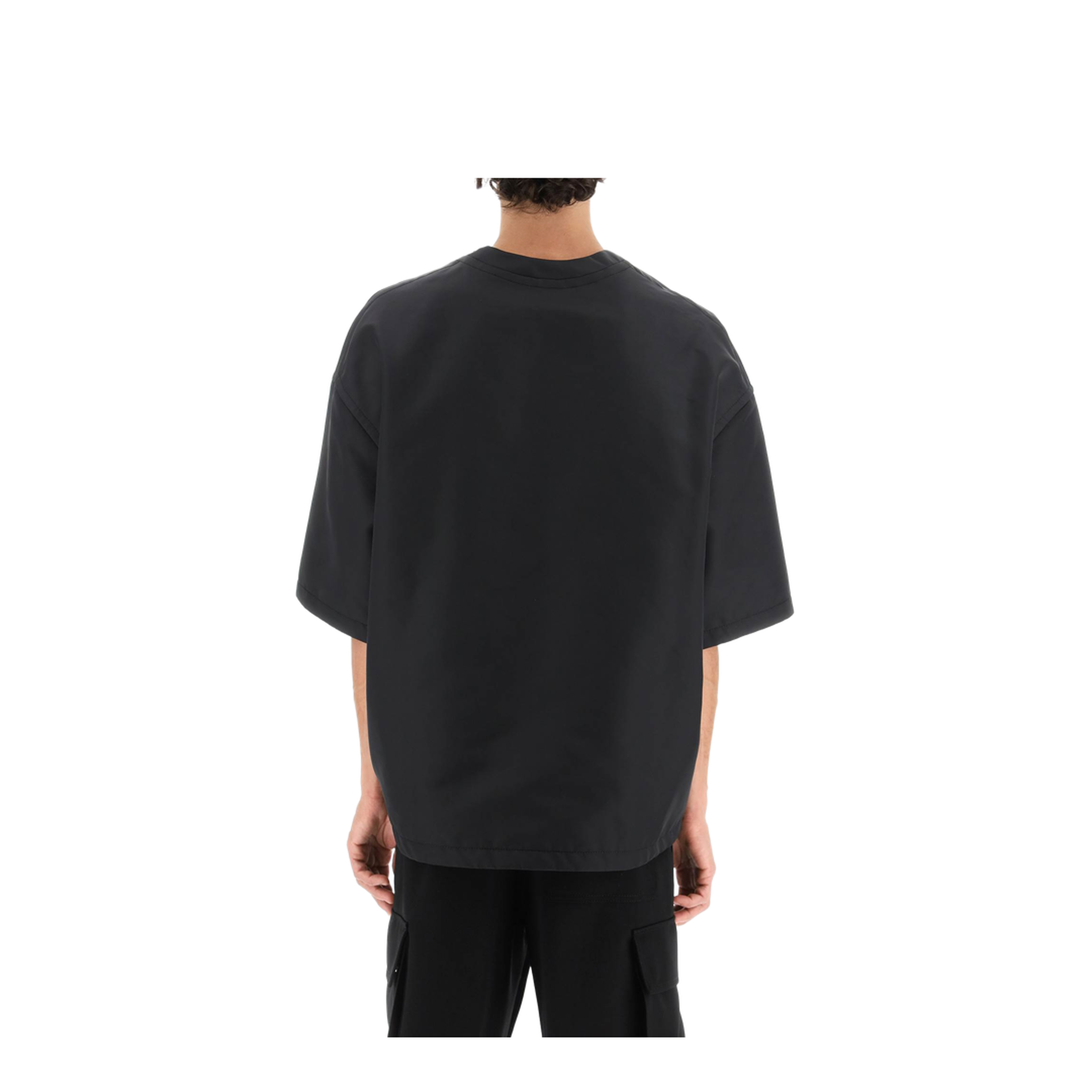 Black Nylon Oversize Shirt