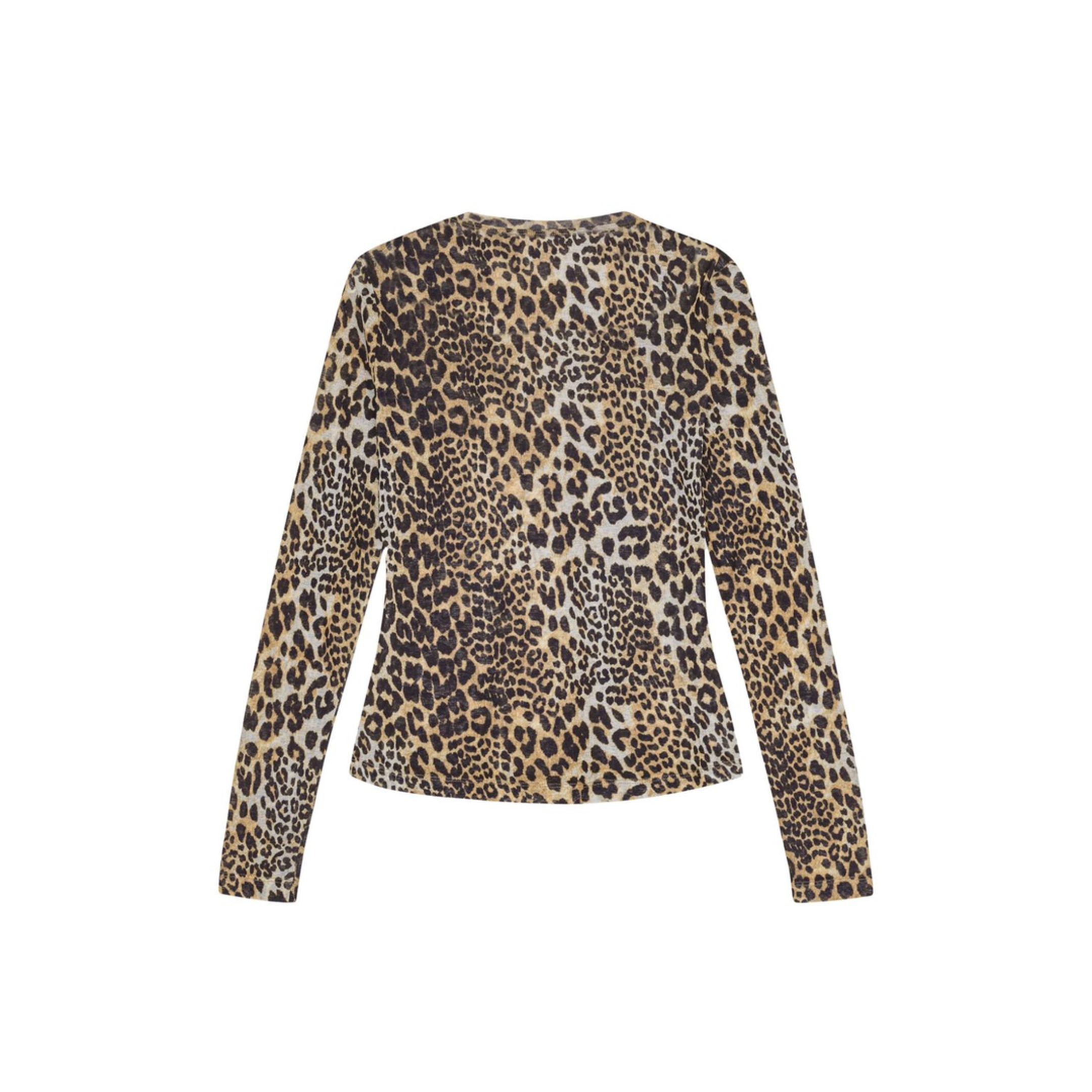 MAYFEYR - Ganni - Printed Marl Mesh Long Sleeve Top - T4208943