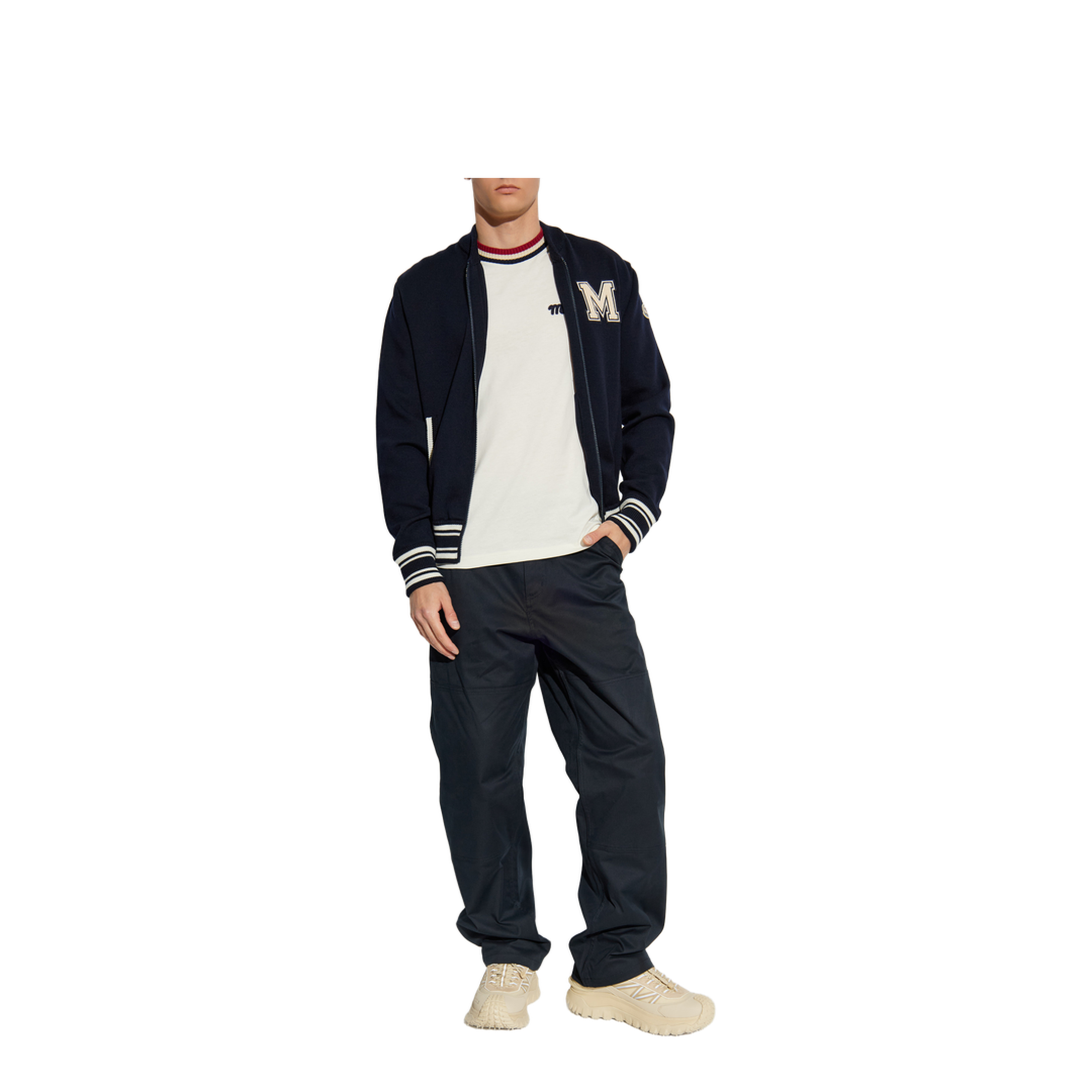 Blue Embroidered Monogram Jacket