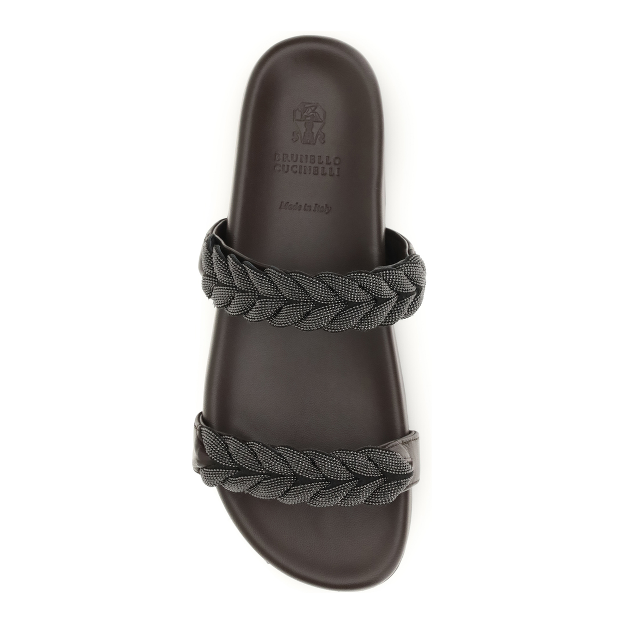MAYFEYR - Brunello Cucinelli - Leather Sandals With Precious Braided Straps - MZGAG3159