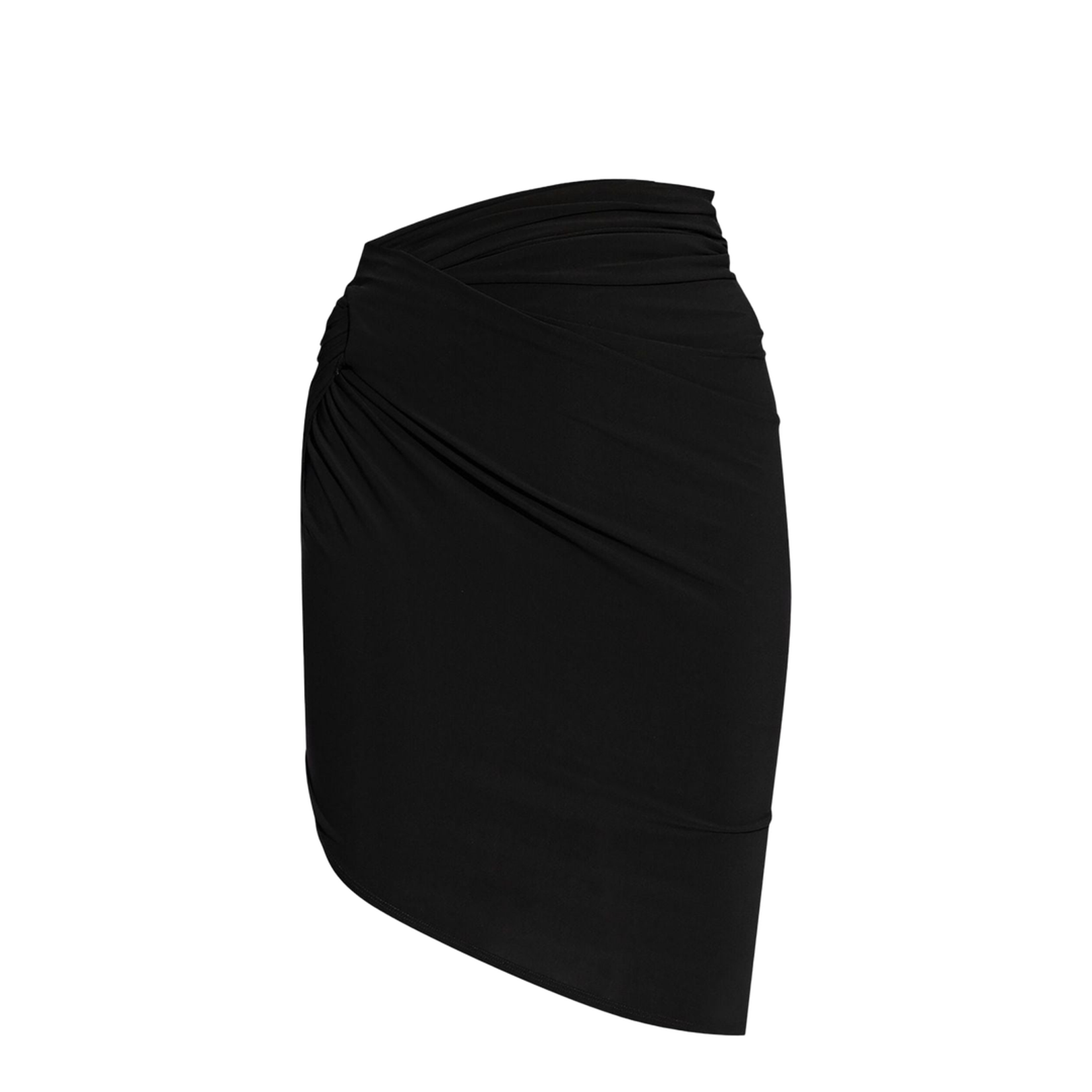 Asymmetric Draped Mini Skirt