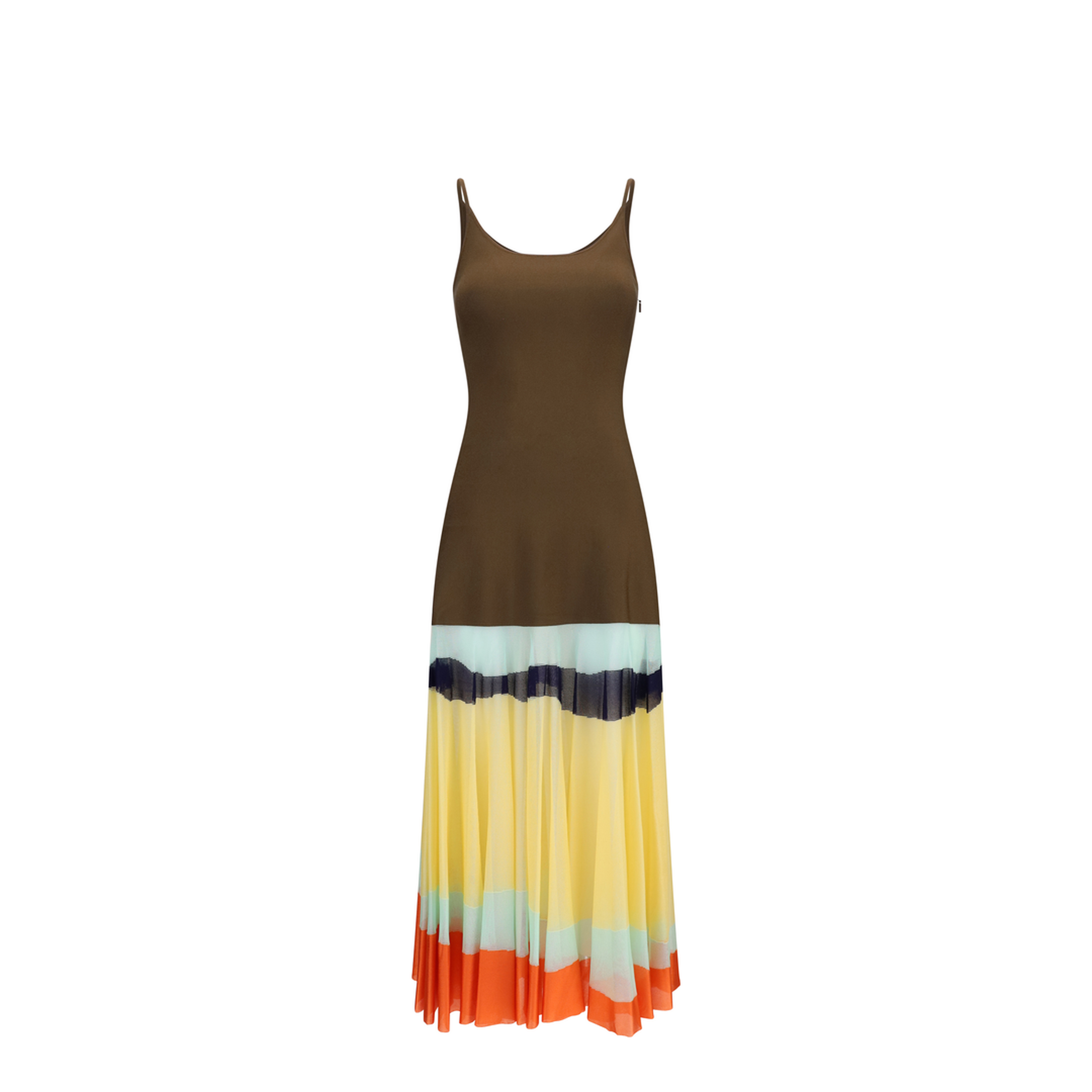 MAYFEYR - Fendi - Long Dress With Color-Striped Skirt - FZDE48AWIS