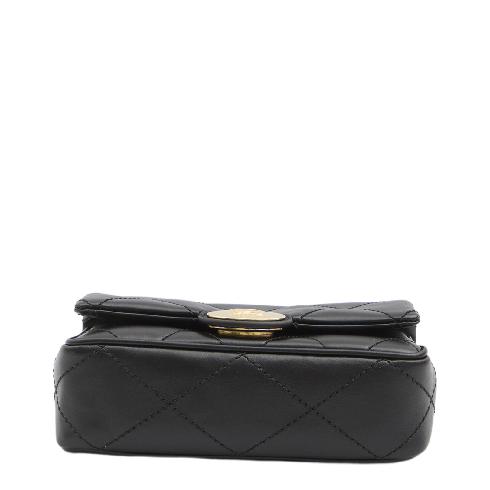 Quilted Black Calfskin Leather Clutch
