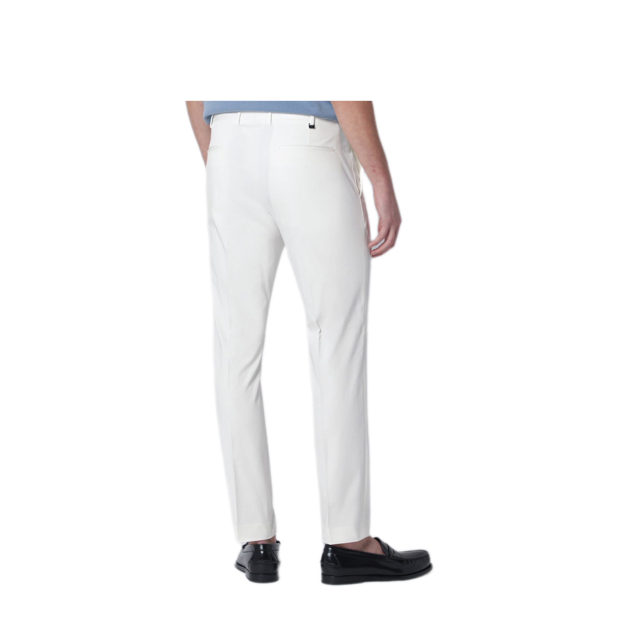MAYFEYR - PT Torino - White Slim Fit Cotton Blend Trousers - COASX0Z00FWDSD590010