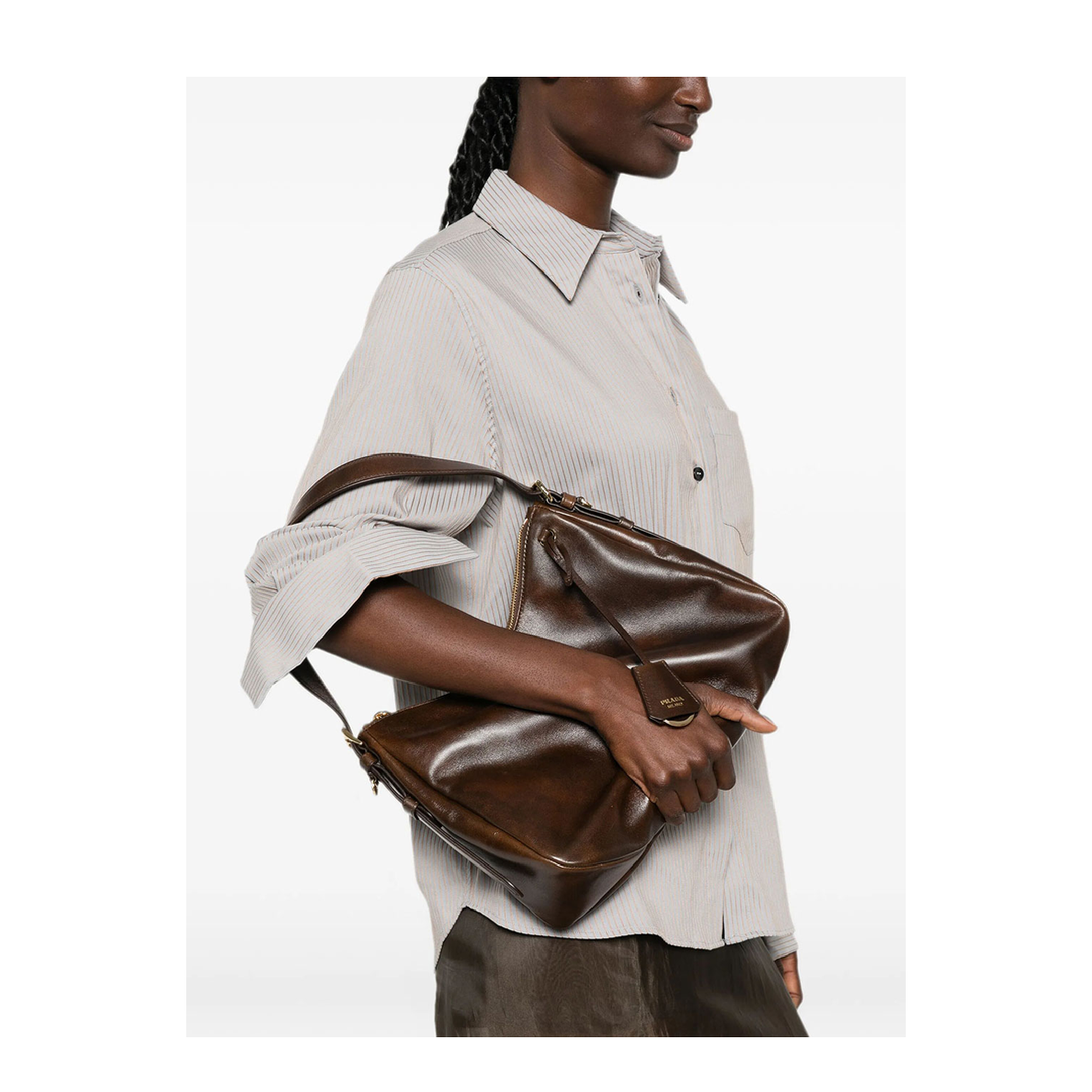 MAYFEYR - Prada - Leather Shoulder Bag - 1BC301VLEY2ZRN