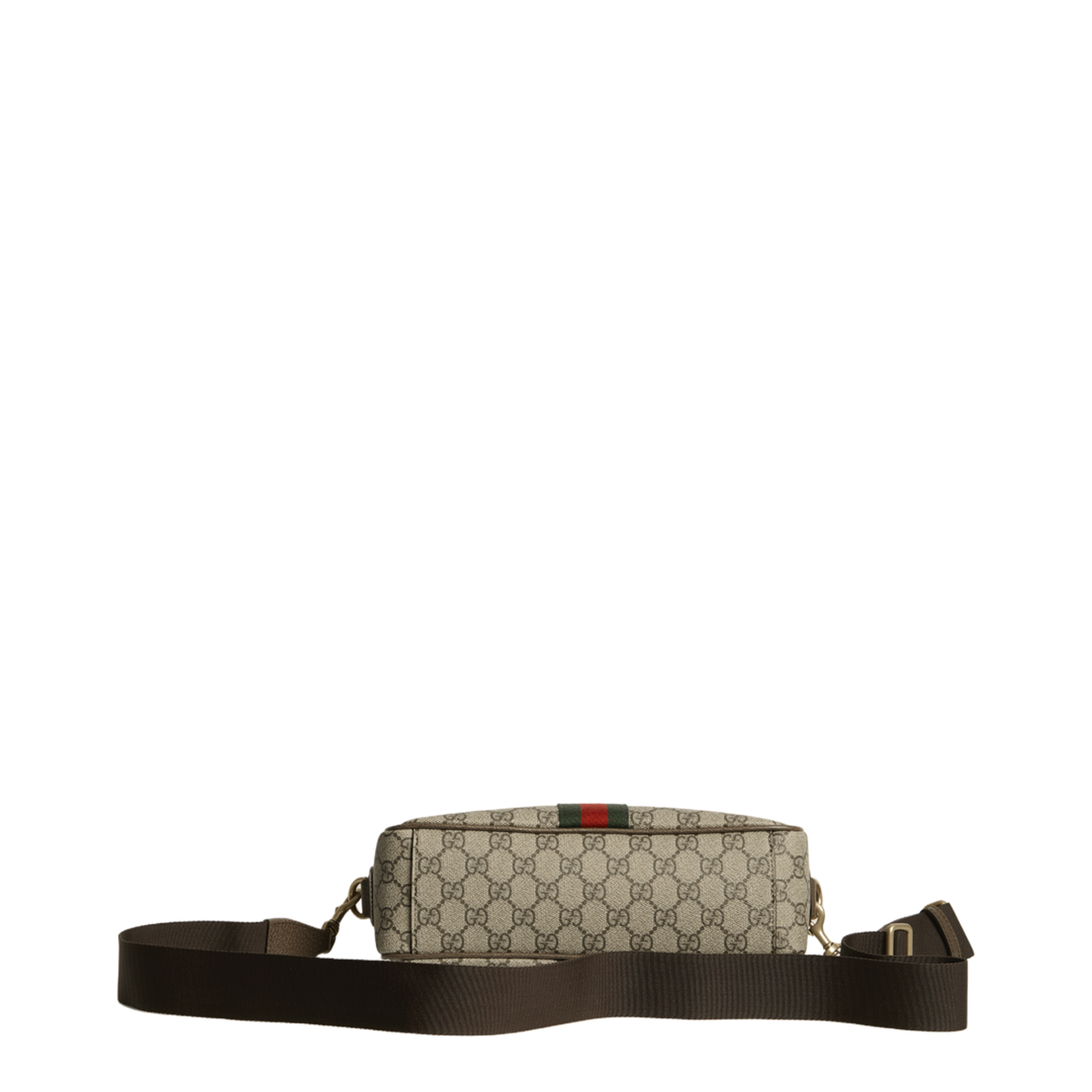 Ophidia Medium GG Supreme Coated Canvas Crossbody - Beige and Dark Brown