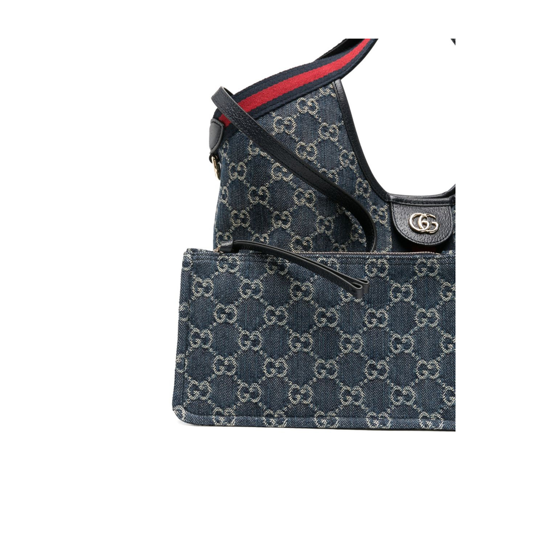 MAYFEYR - Gucci - Giglio Small Tote Bag In Blue And White Gg Denim - 860845FAFRW8864
