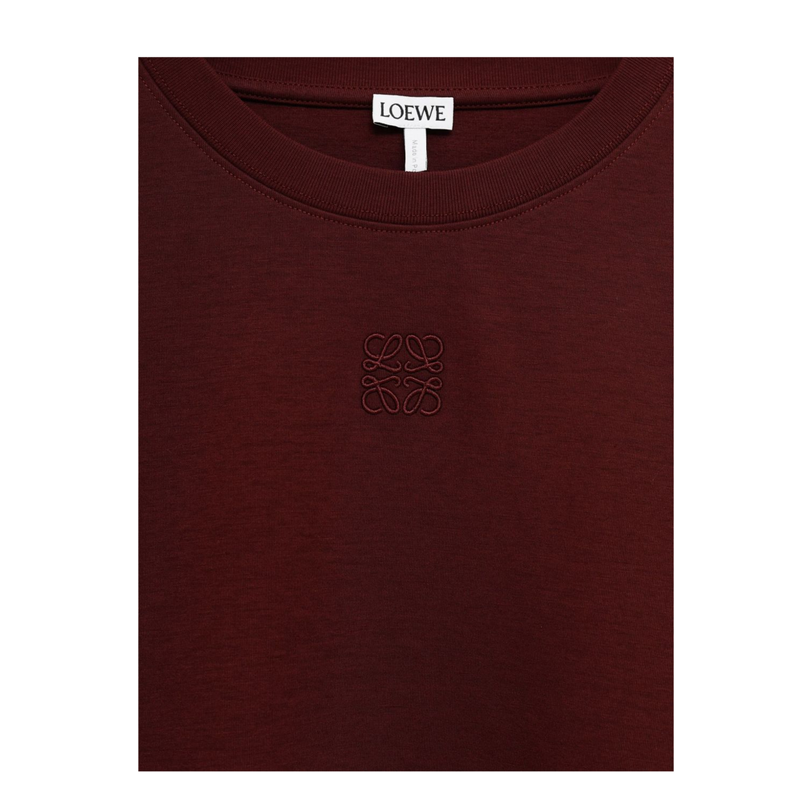 Asymmetric T-Shirt in Cotton Blend Red